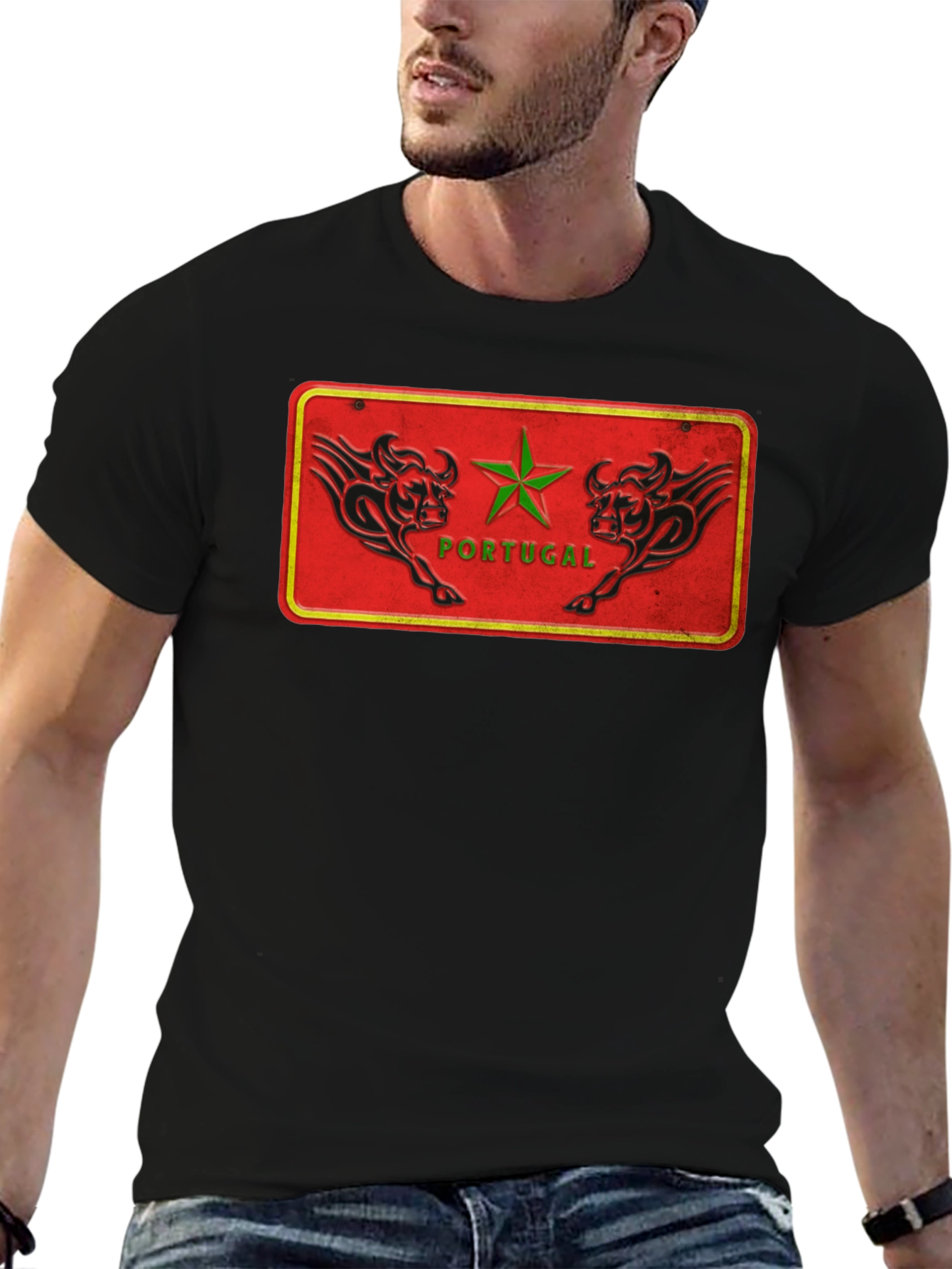 Portugal Bulls Graphic Tee - Cool Design Shirt