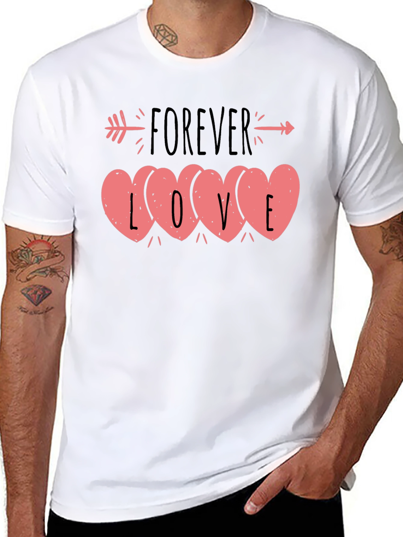 Forever Love Heart Valentines Day T-Shirt