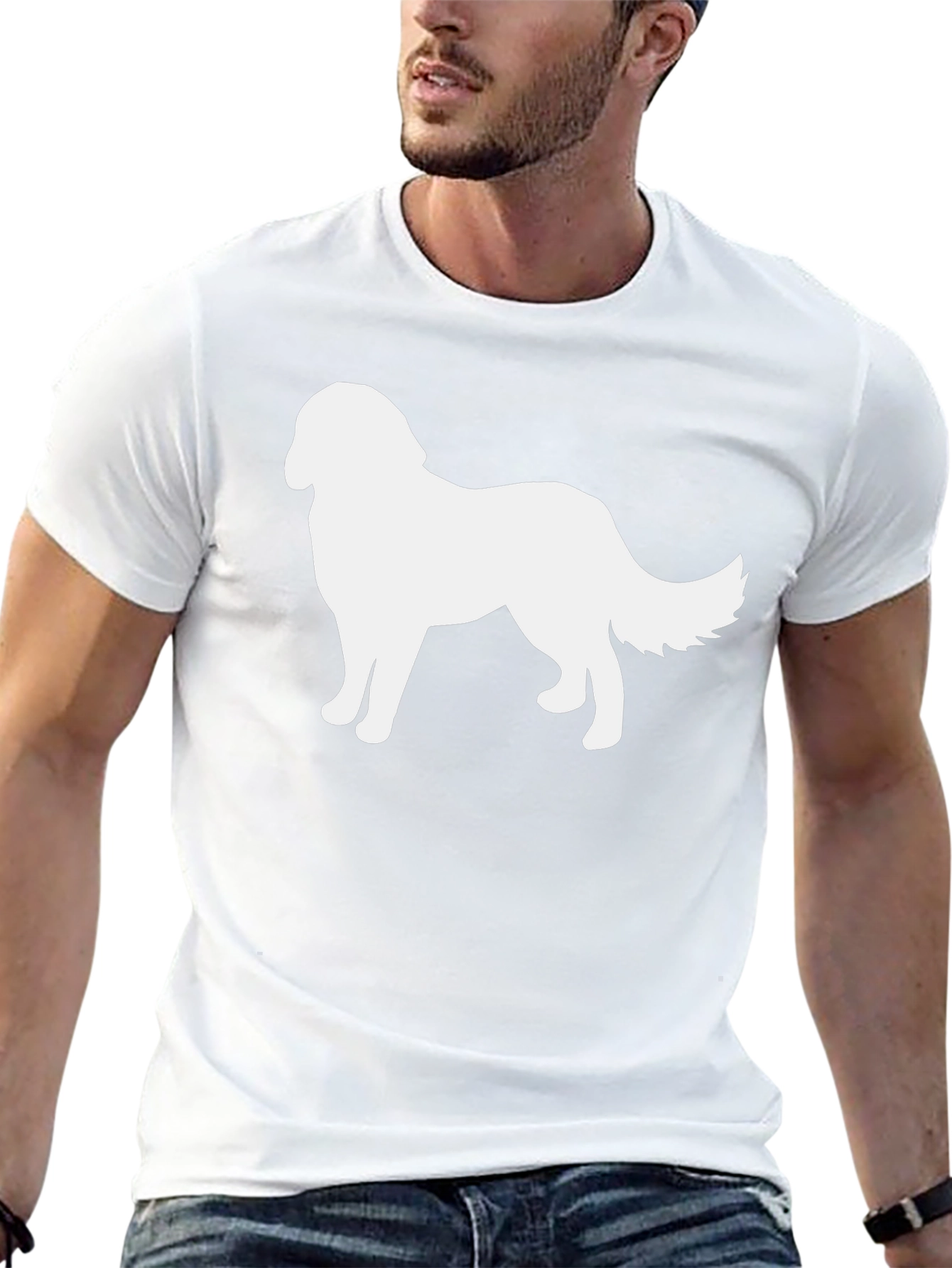 Dog Silhouette Graphic Tee - Stylish and Comfy!