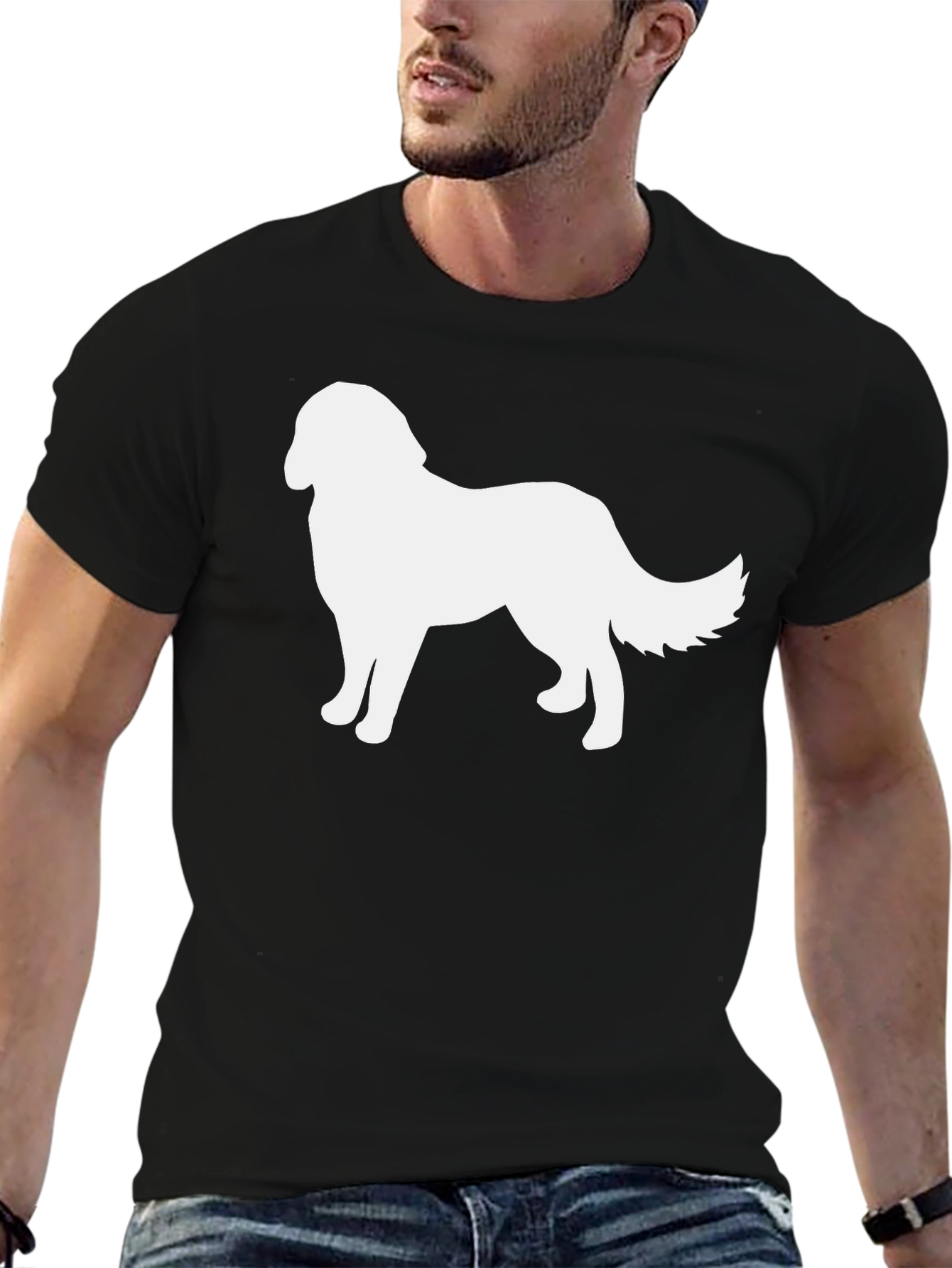 Dog Silhouette Graphic Tee - Stylish and Comfy!