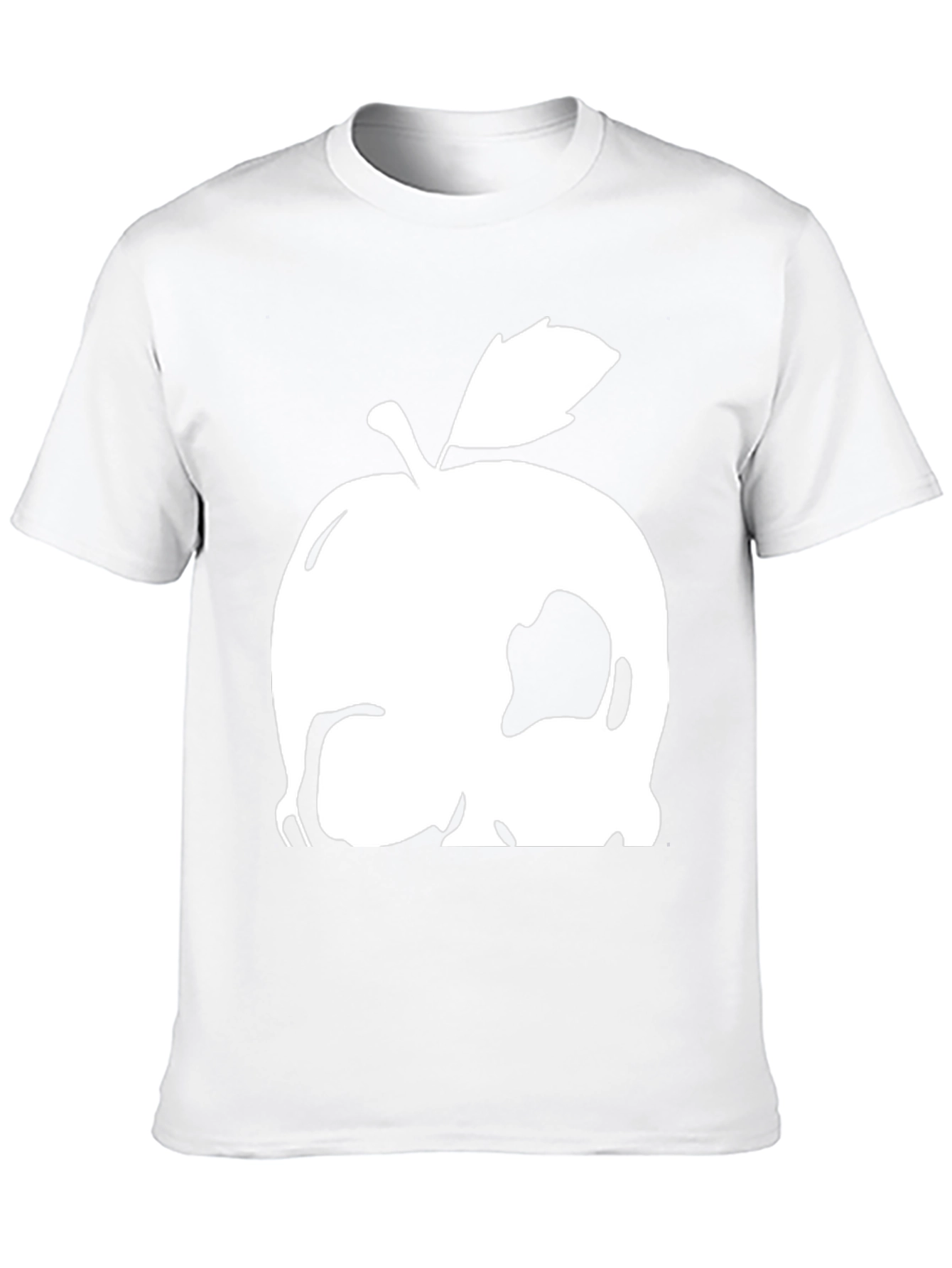 Apple Skull Graphic Tee - Black Cotton Blend