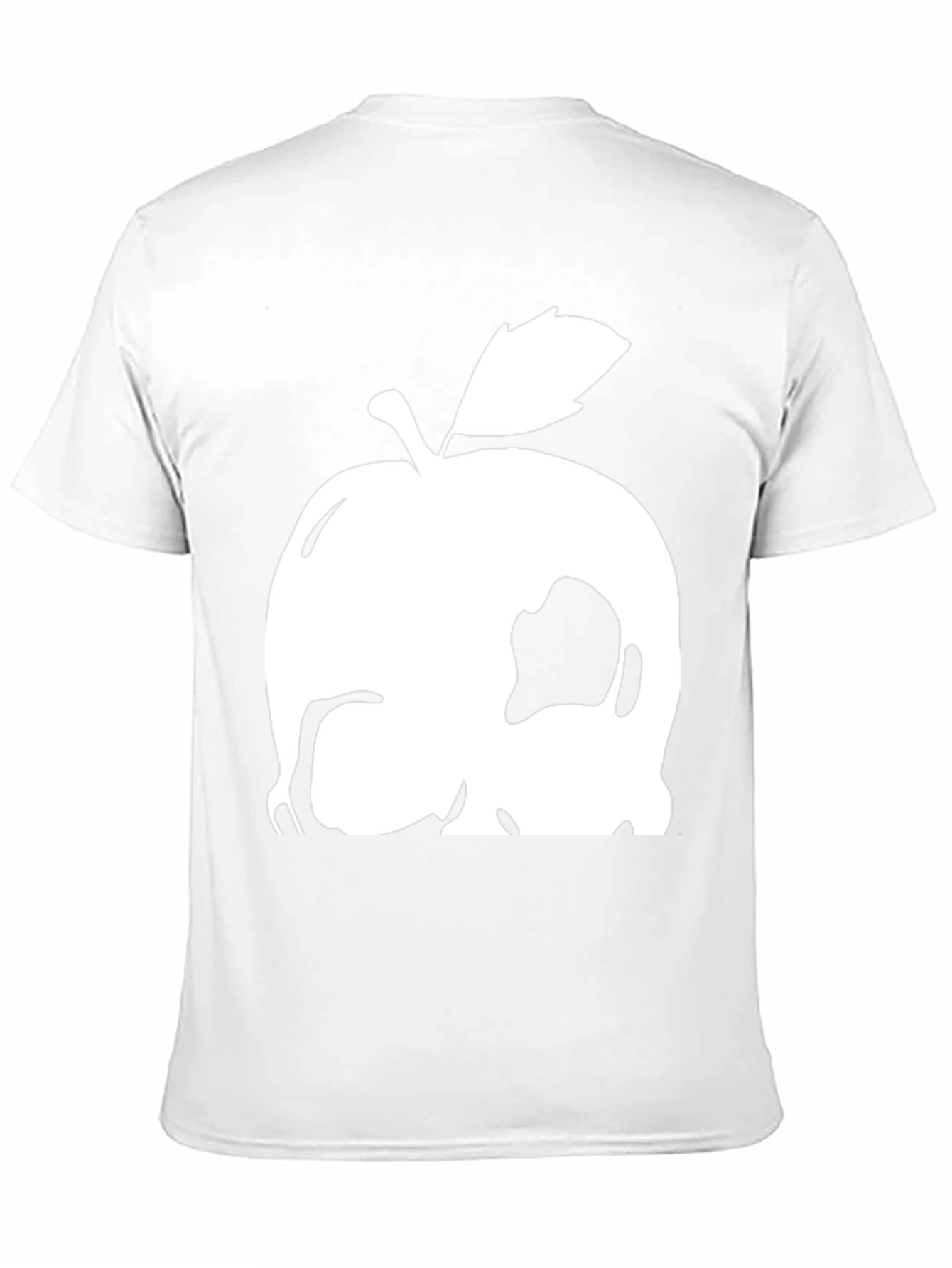 Apple Skull Graphic Tee - Black Cotton Blend