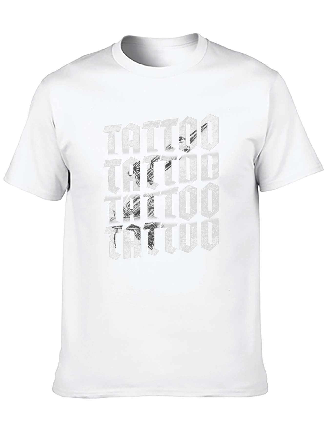 Tattoo Repeat Design Black T-Shirt
