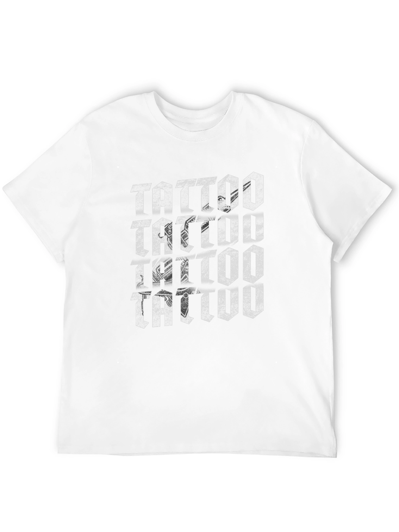Tattoo Repeat Design Black T-Shirt