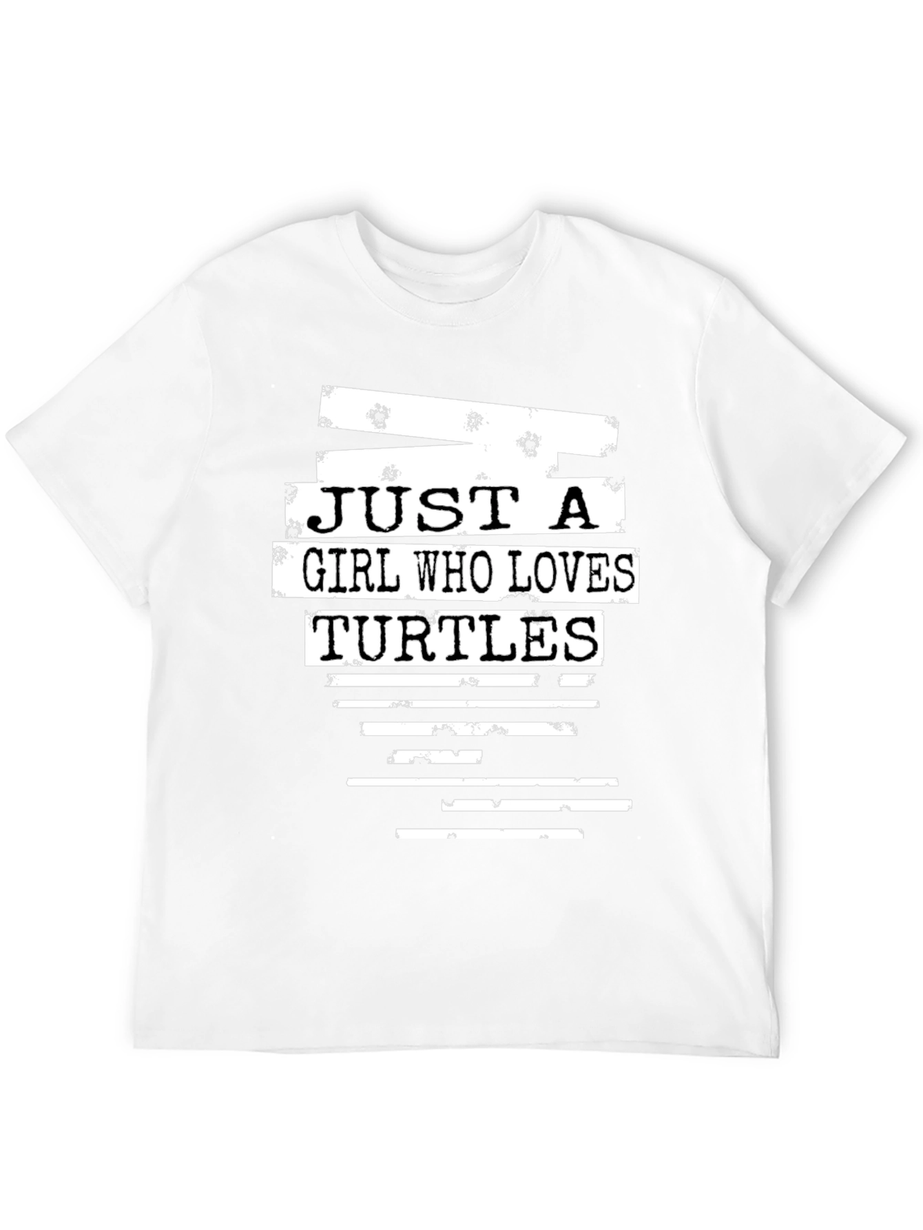 Girl Loves Turtles Black Graphic Tee
