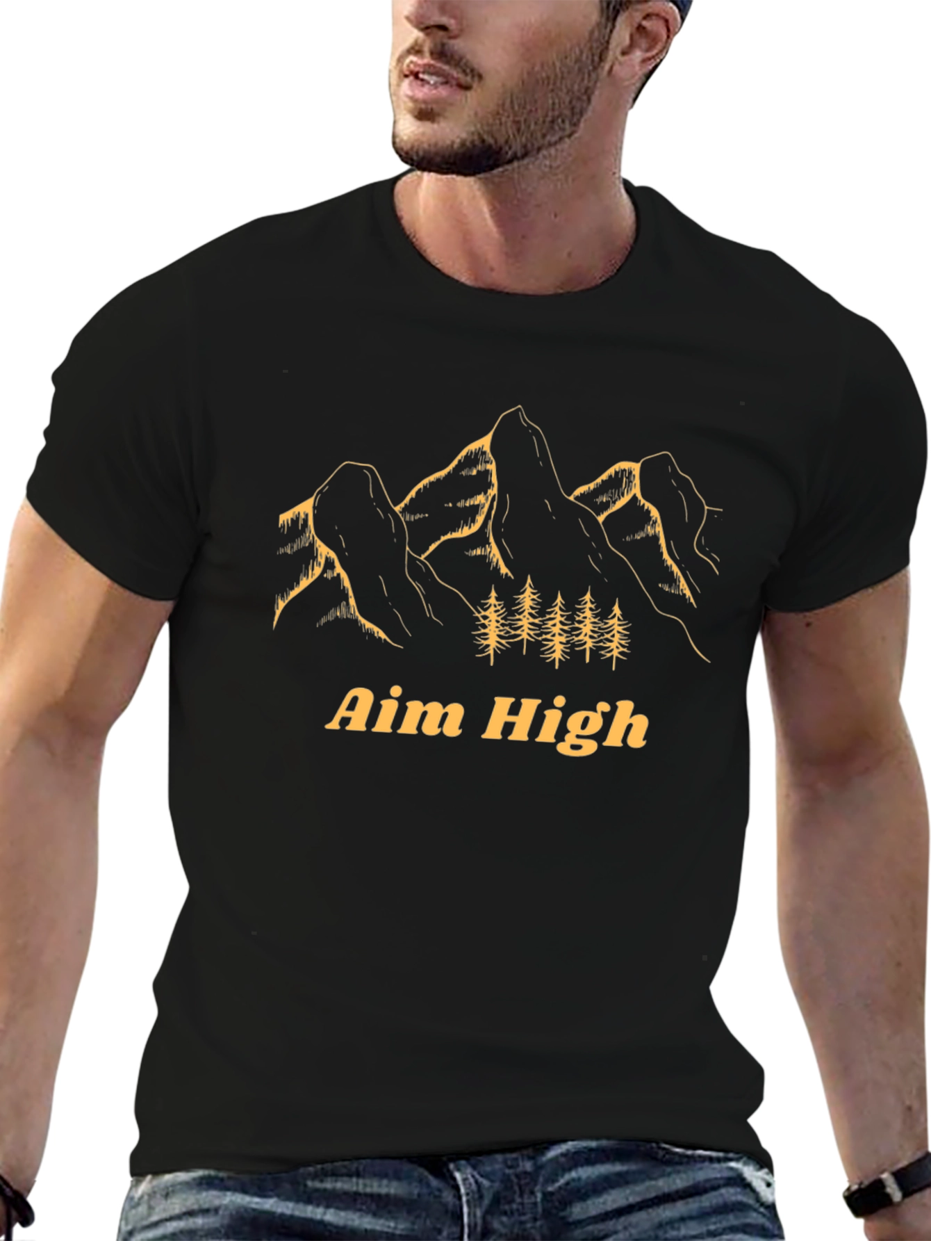 Aim High Mountain Graphic T-Shirt