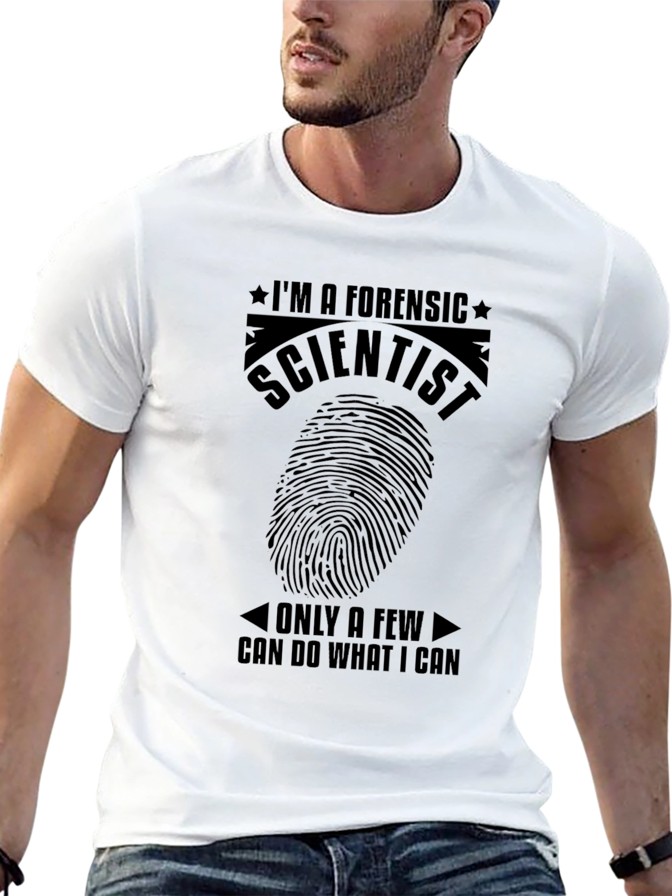 Forensic Scientist T-Shirt - Fingerprint Design