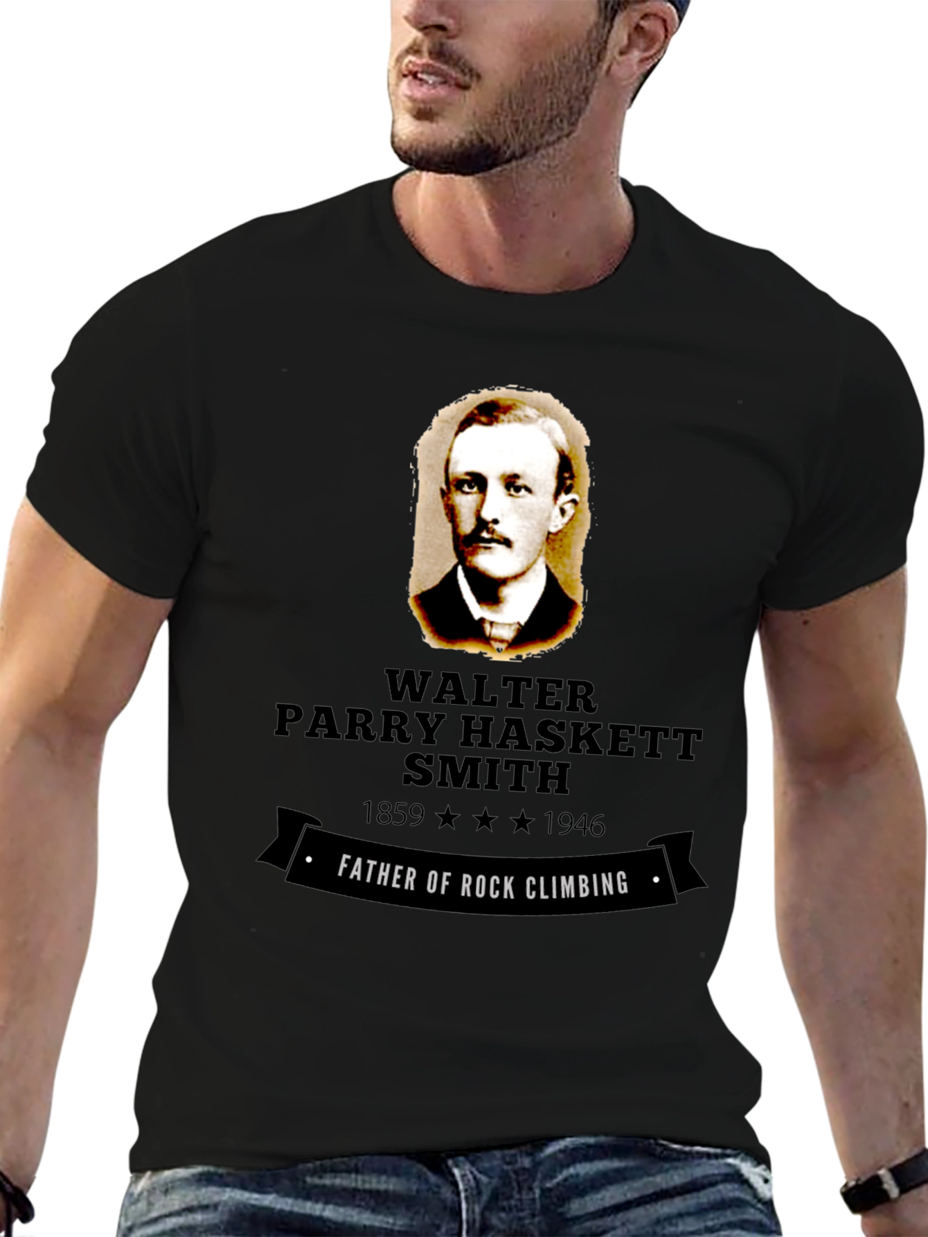 Walter Parry Haskett Smith Rock Climbing T-Shirt
