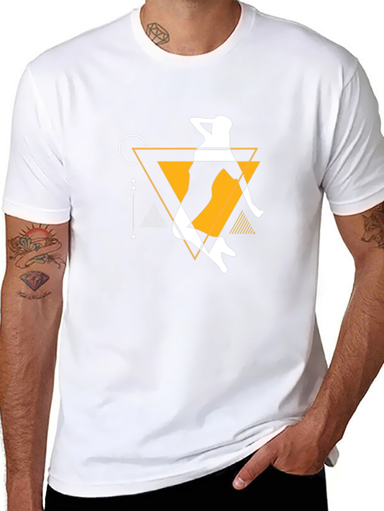 Geometric Dancer Graphic T-Shirt