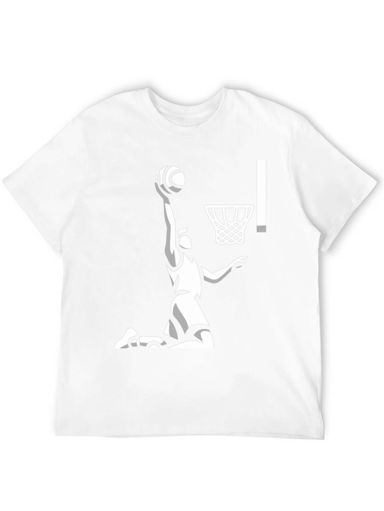 Basketball Dunk Graphic Tee - Black Cotton Shirt
