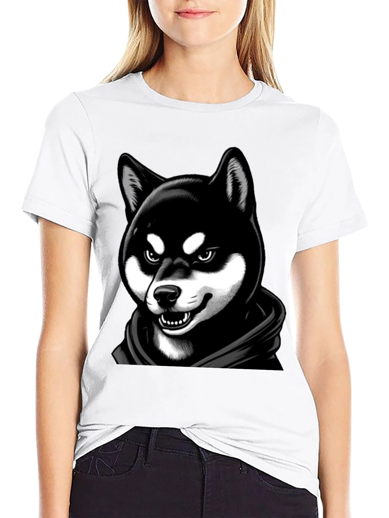 Black Shiba Inu Graphic Tee