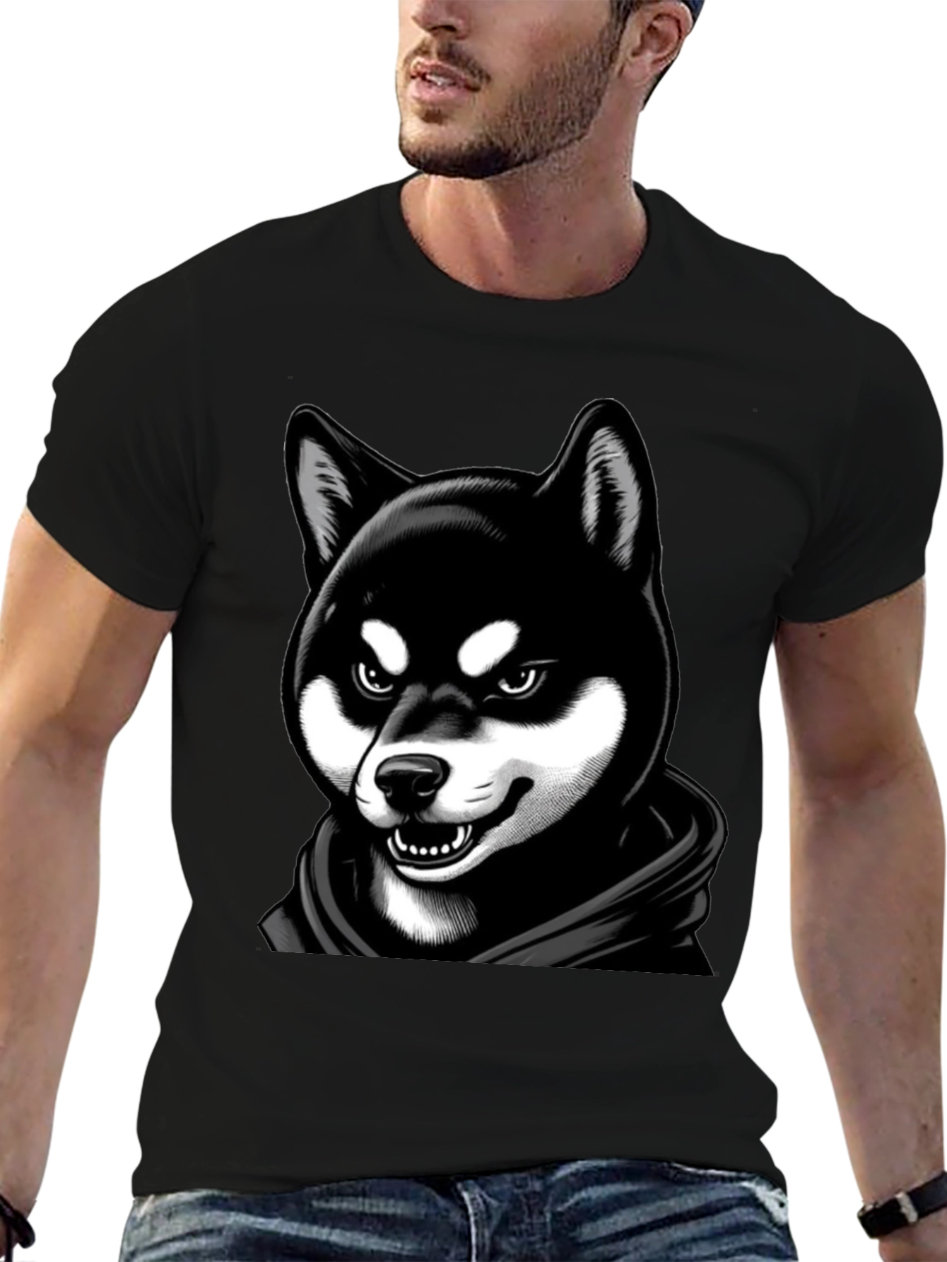 Black Shiba Inu Graphic Tee