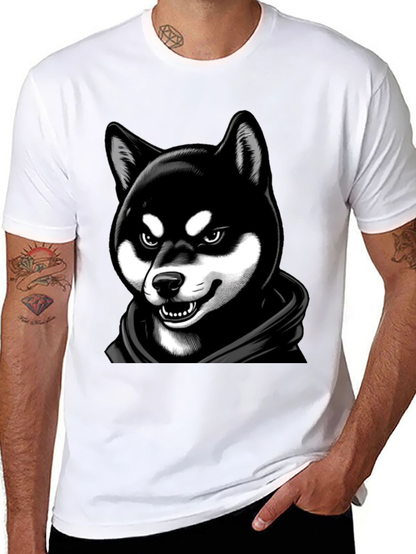 Black Shiba Inu Graphic Tee