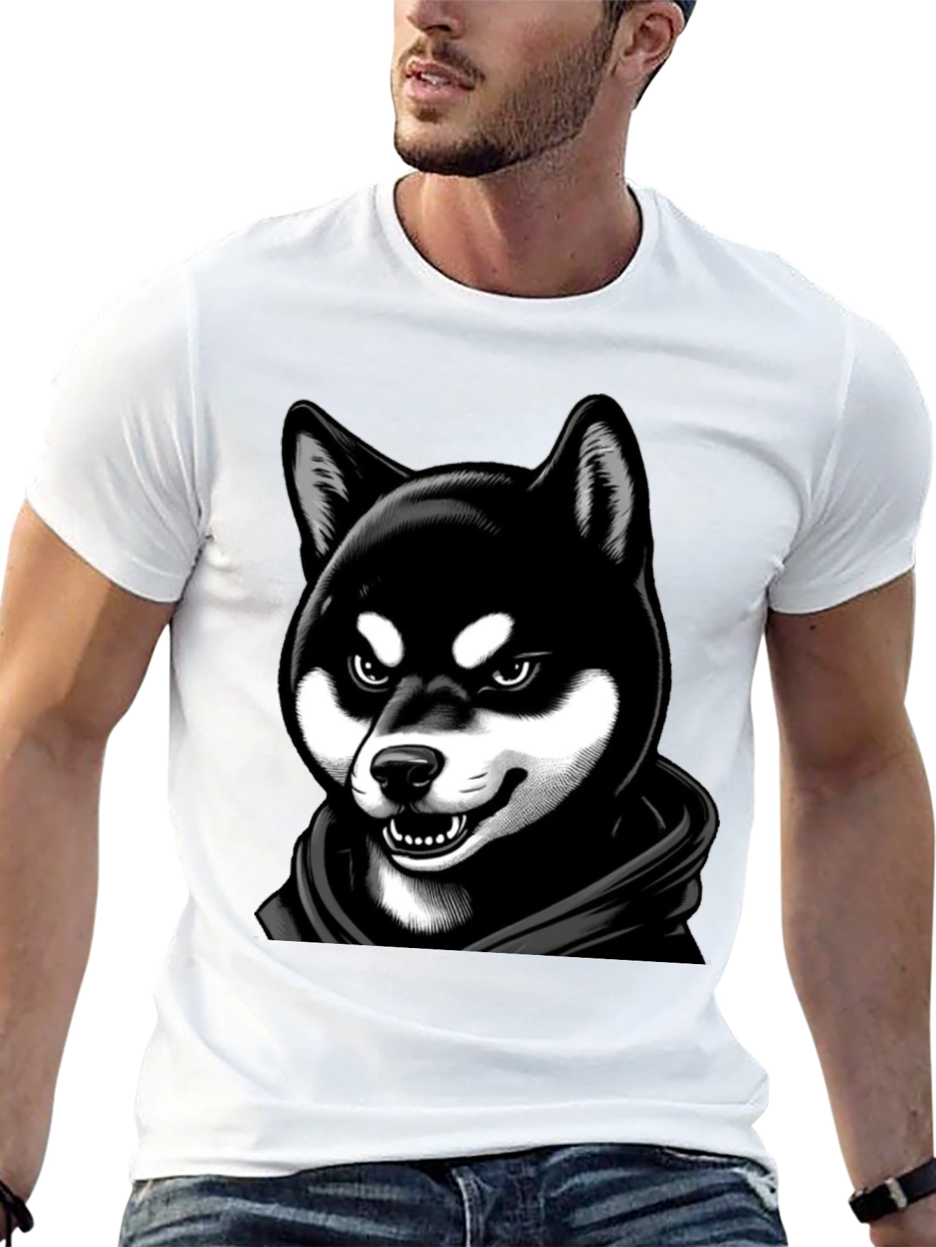 Black Shiba Inu Graphic Tee