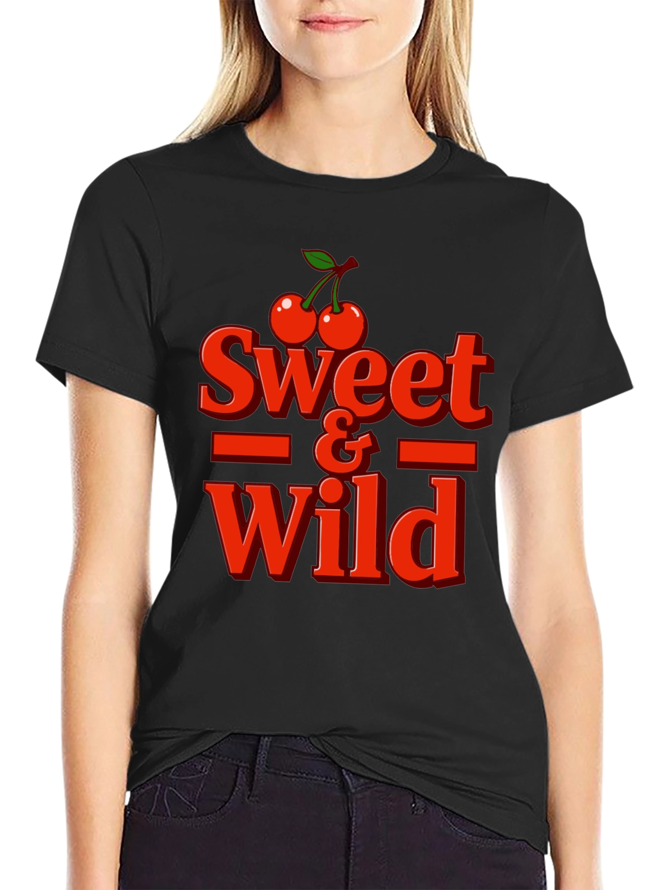 Sweet & Wild Graphic Tee - Black