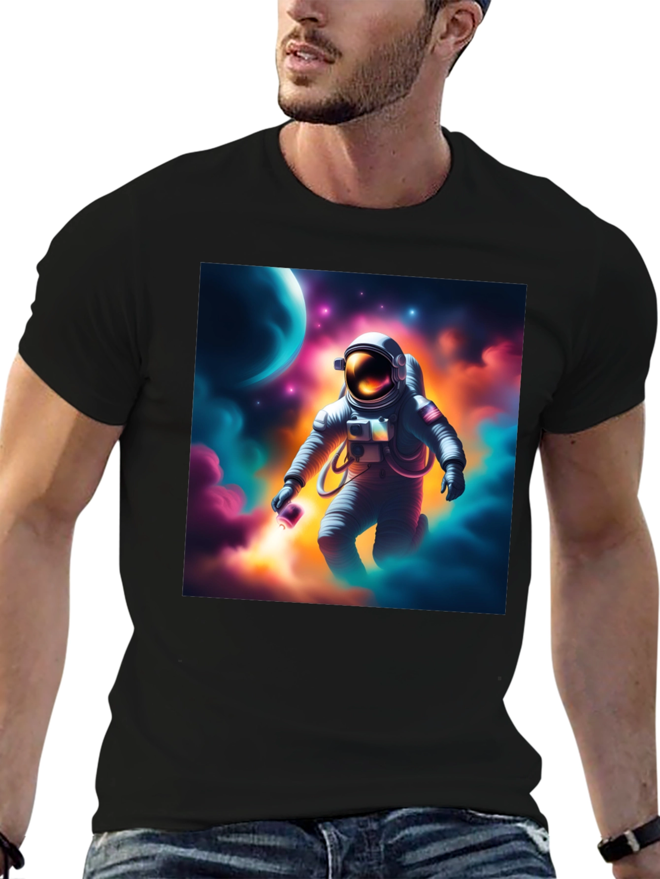 Astronaut in Space Graphic T-Shirt