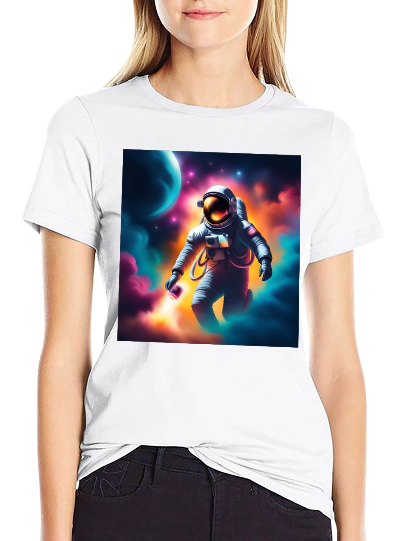 Astronaut in Space Graphic T-Shirt