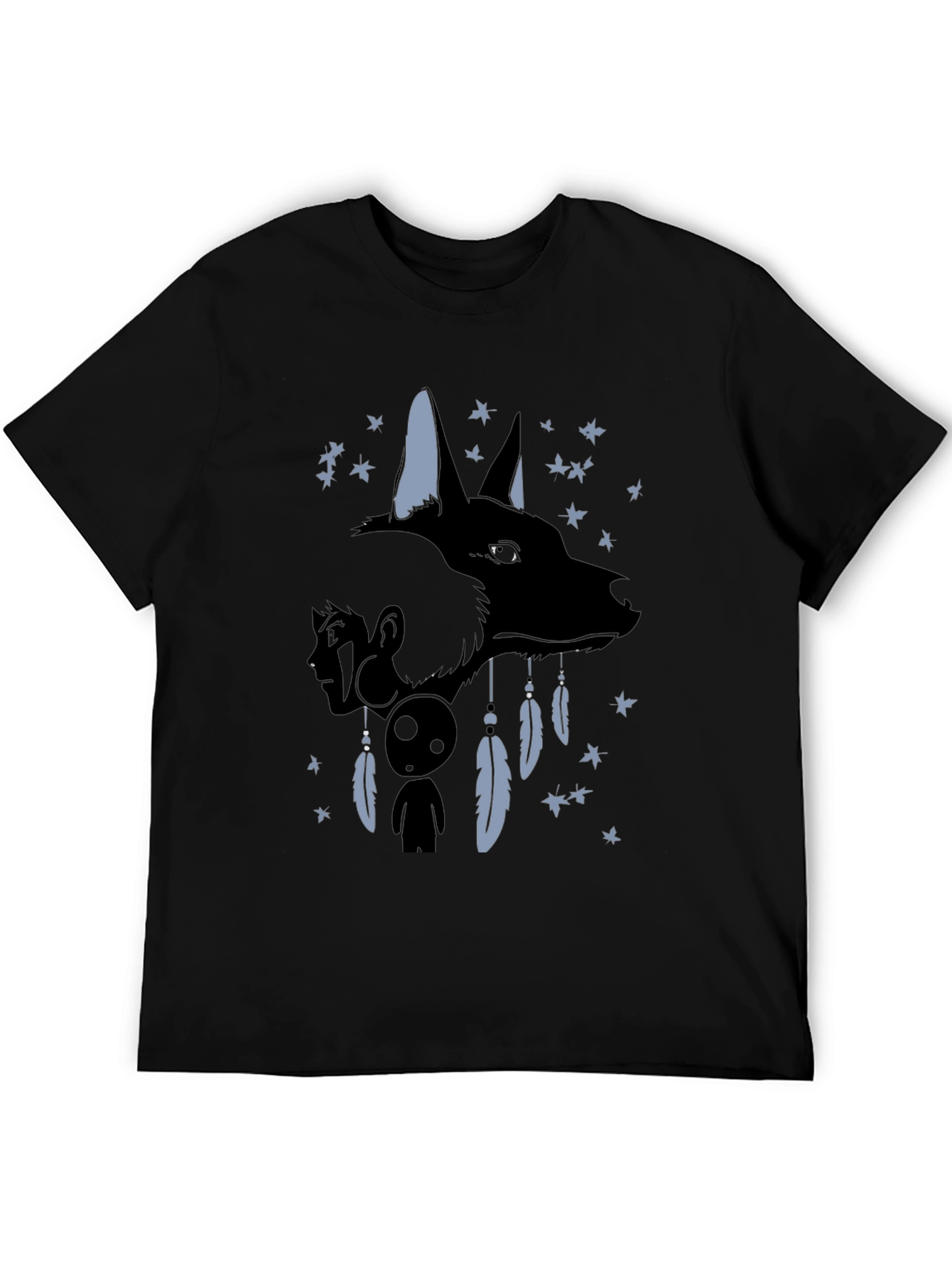 Anime Wolf Dreamcatcher Graphic T-Shirt