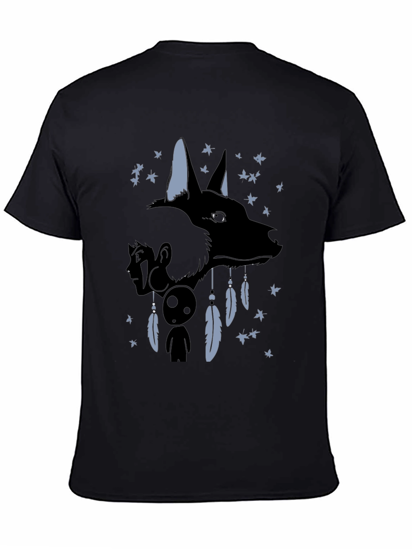Anime Wolf Dreamcatcher Graphic T-Shirt