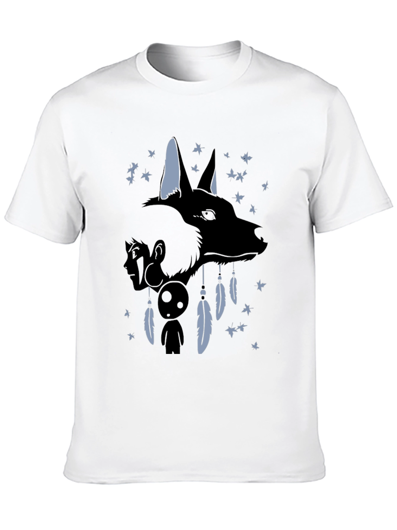 Anime Wolf Dreamcatcher Graphic T-Shirt