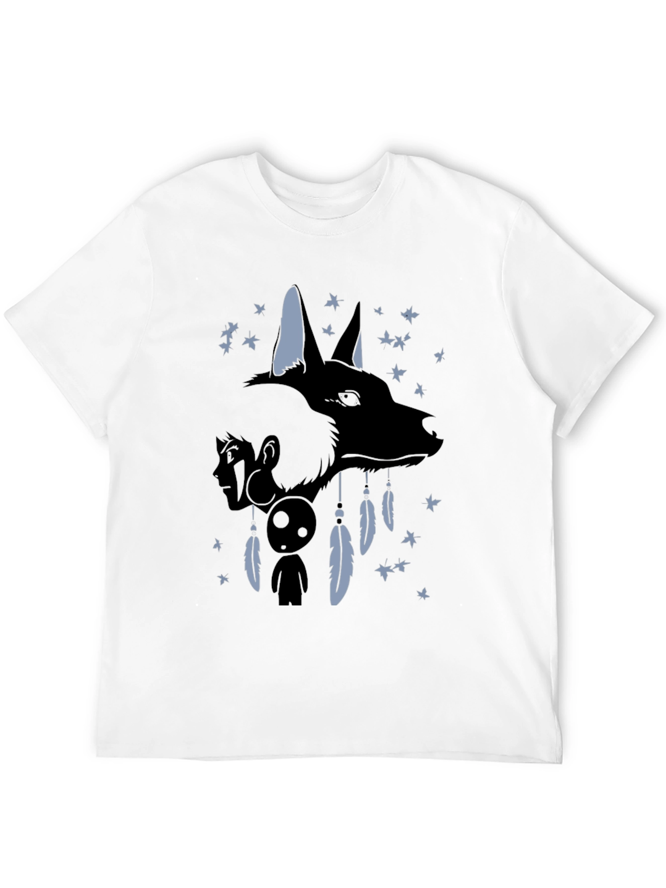 Anime Wolf Dreamcatcher Graphic T-Shirt