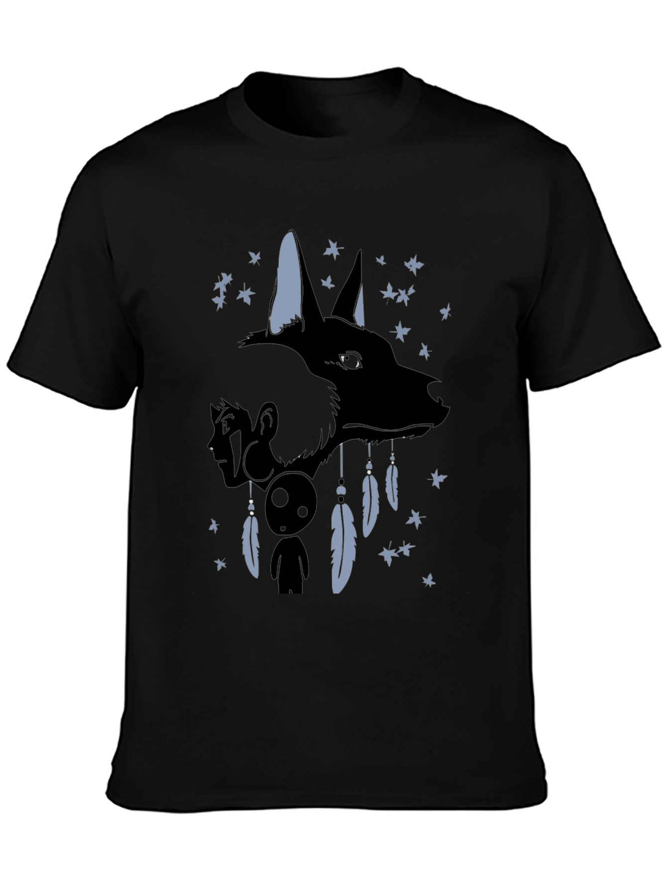 Anime Wolf Dreamcatcher Graphic T-Shirt
