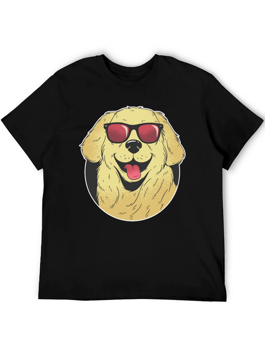 Cool Dog Graphic Tee - Black Cotton T-Shirt