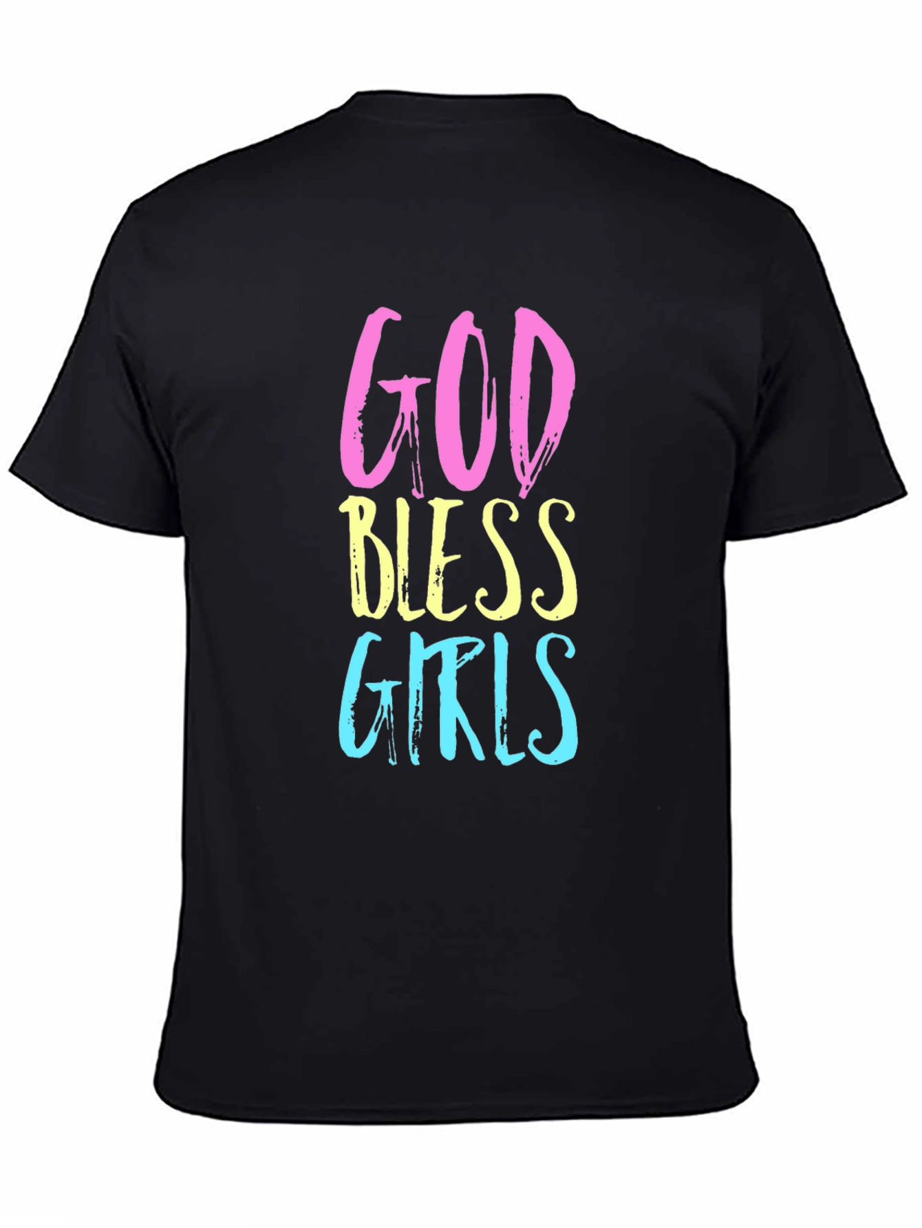 God Bless Girls Graphic Tee - Black