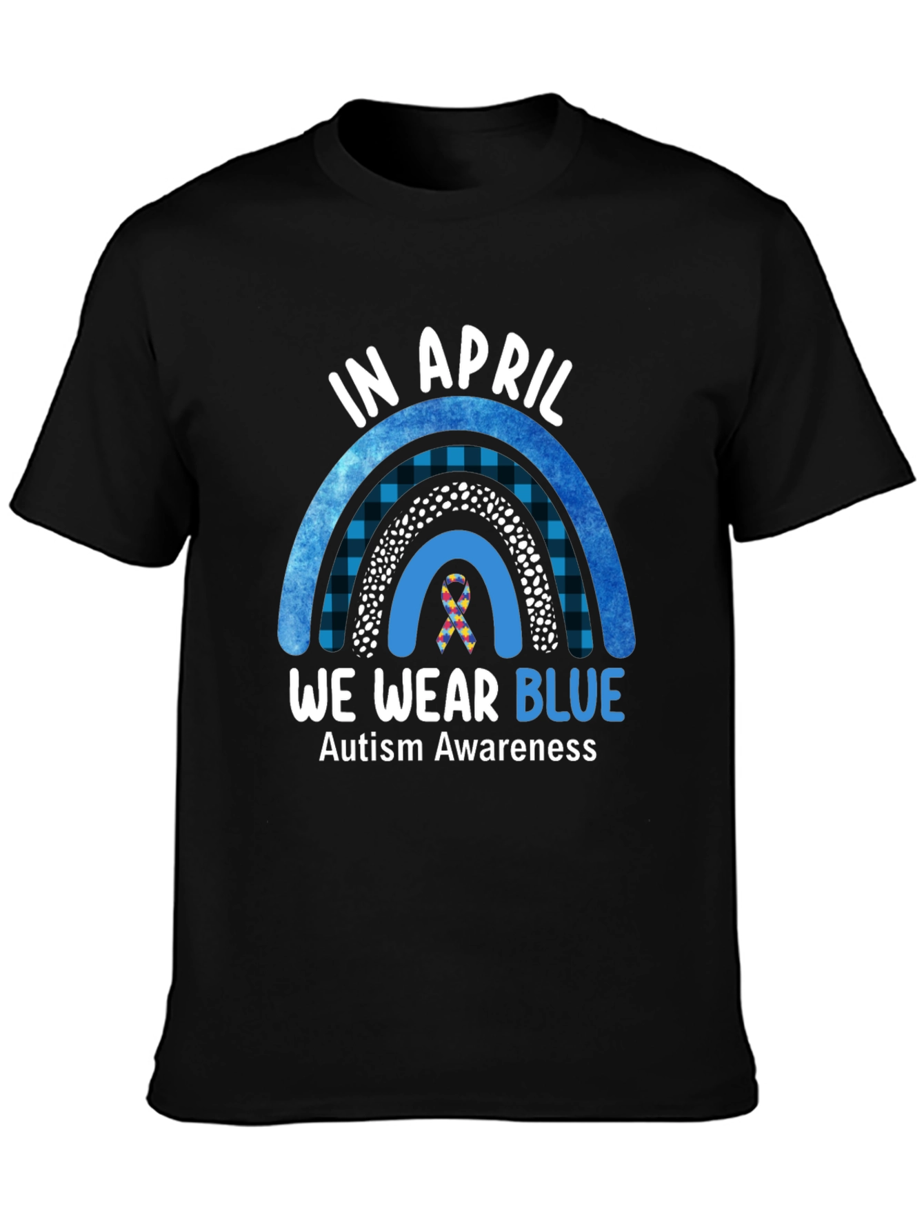 Autism Awareness Rainbow T-Shirt - We Wear Blue