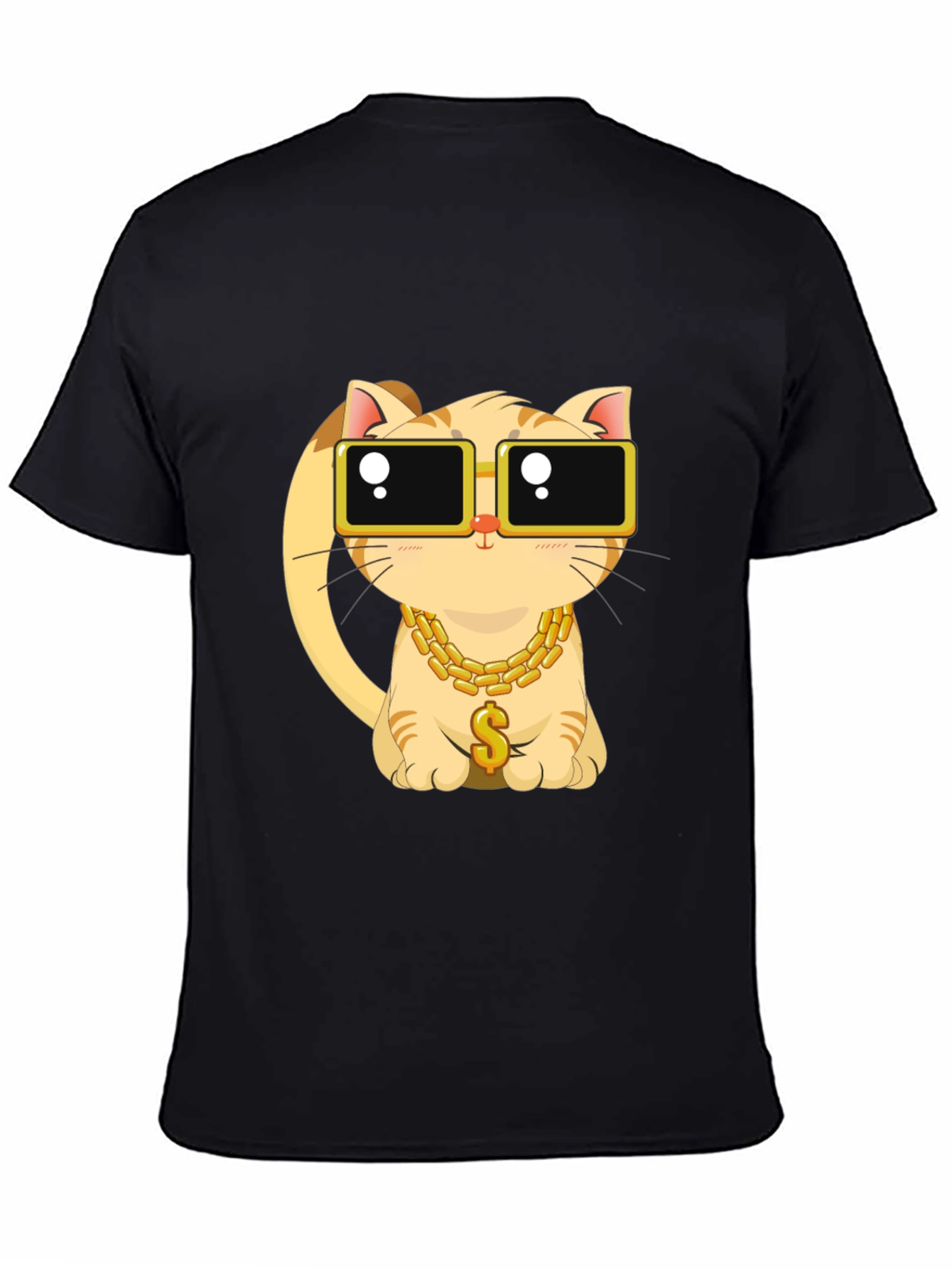 Cool Cat Graphic Tee - Black Unisex T-Shirt