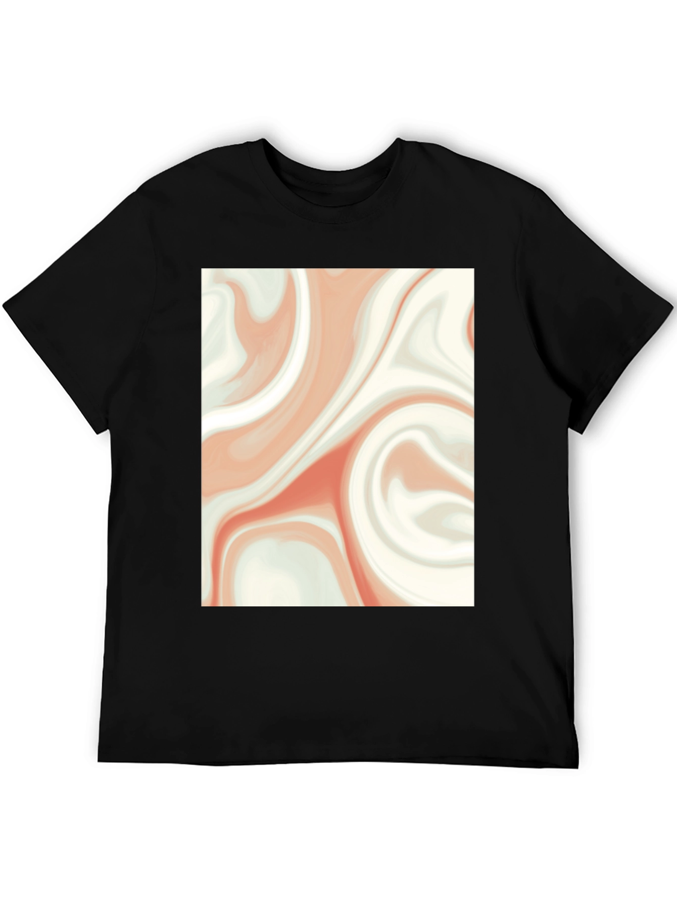 Swirl Graphic Print Tee - Casual Style
