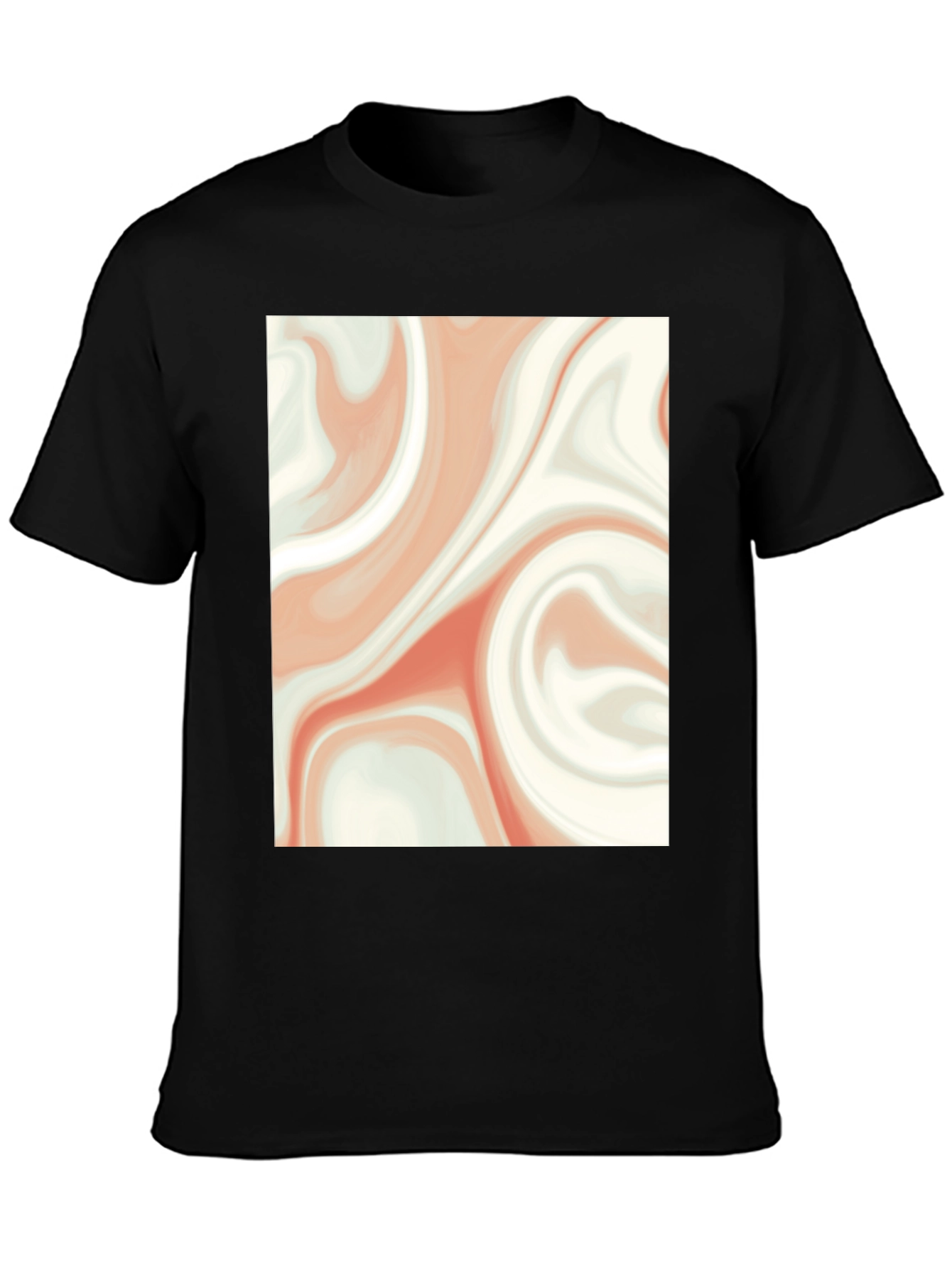 Swirl Graphic Print Tee - Casual Style