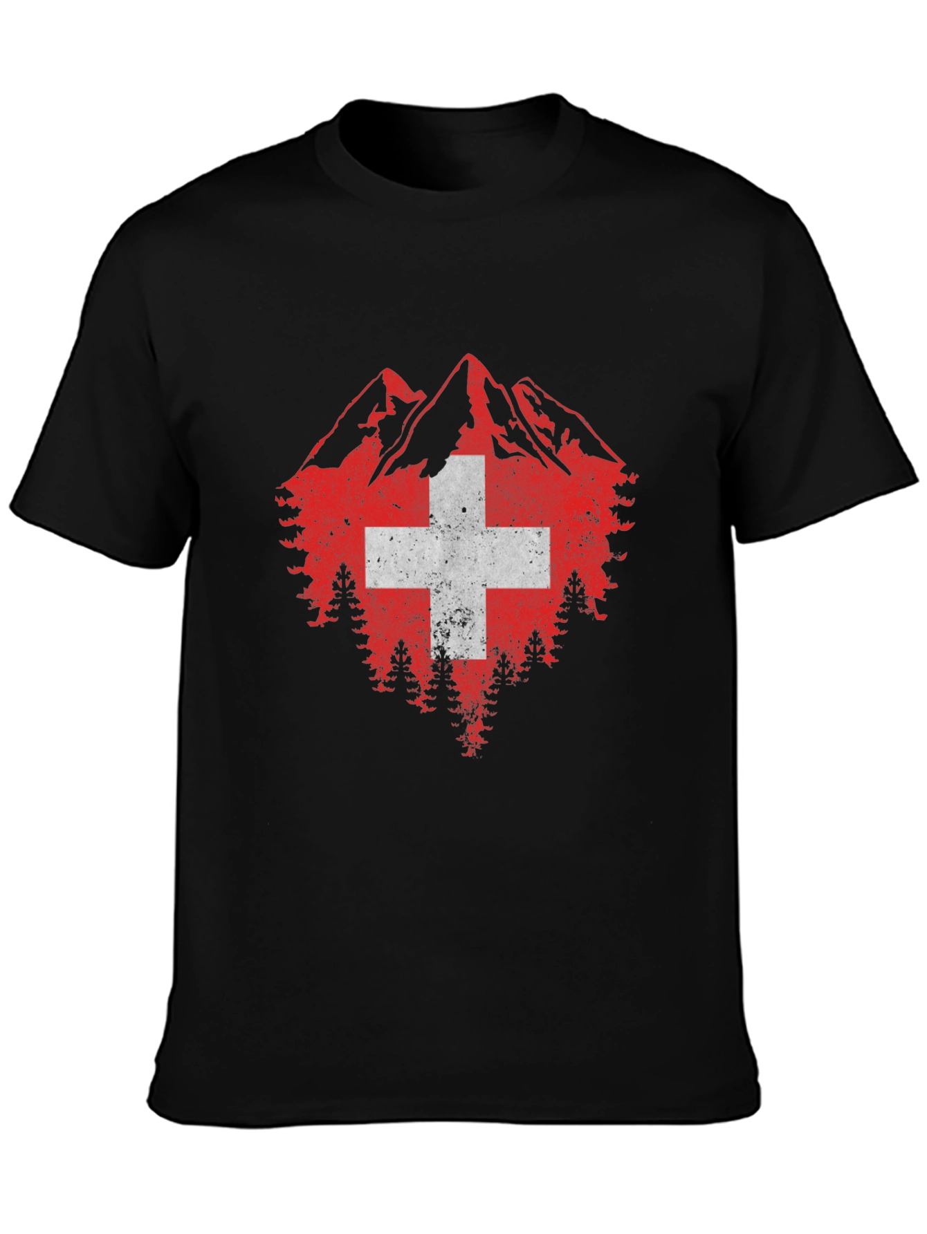 Swiss Flag Mountain Graphic Tee