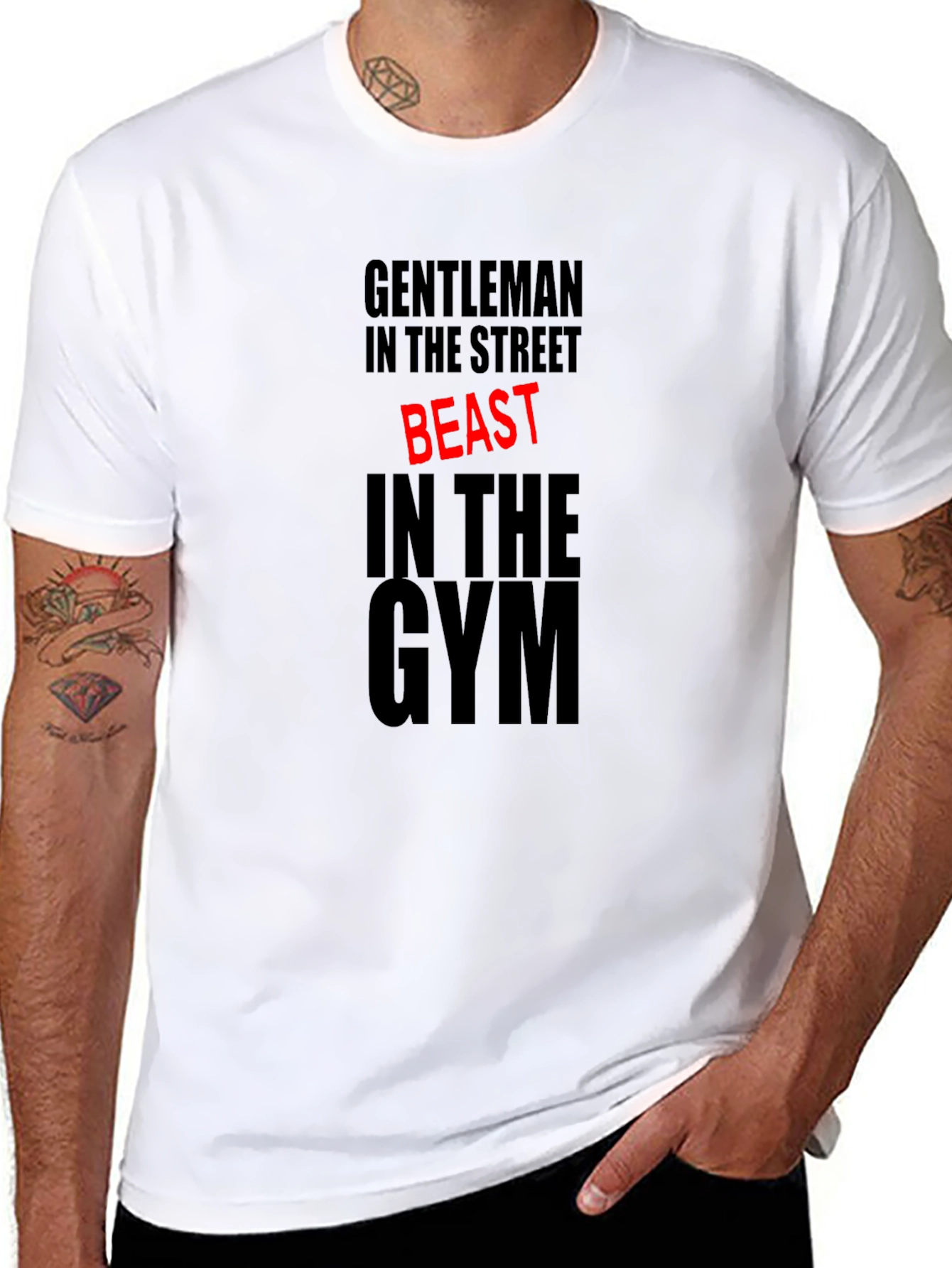 Gentleman Beast Gym T-Shirt - Black Cotton Blend