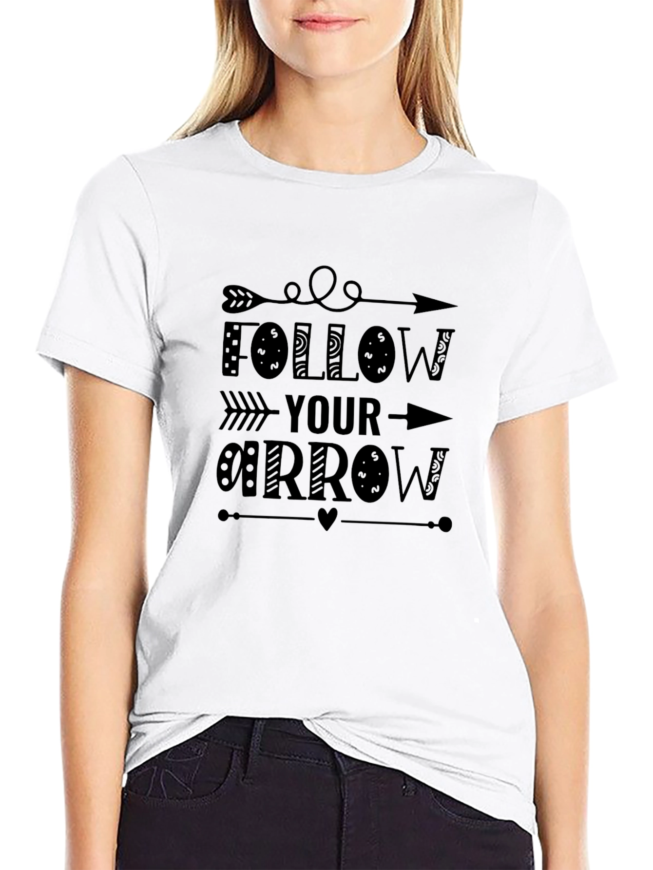 Follow Your Arrow Graphic Tee - Black