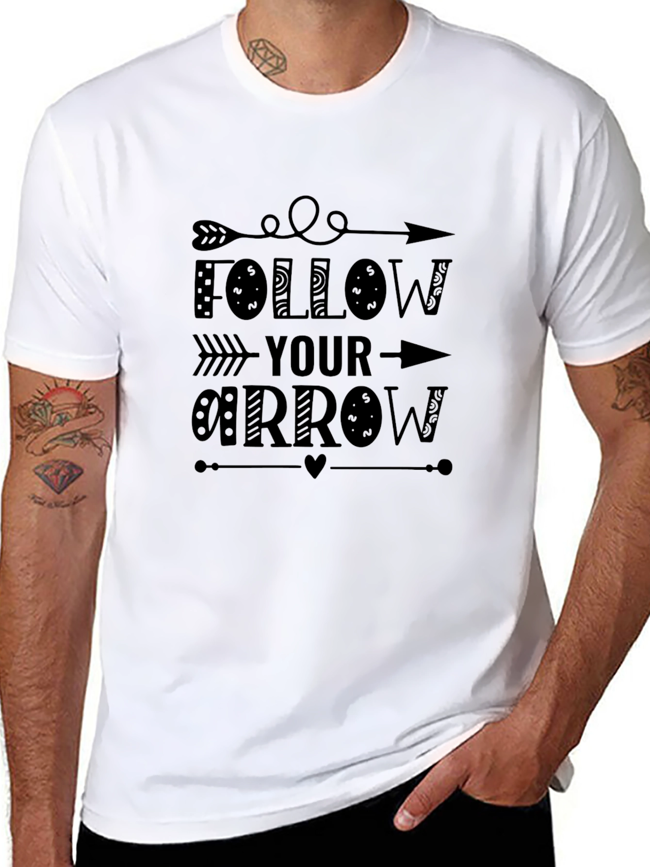 Follow Your Arrow Graphic Tee - Black