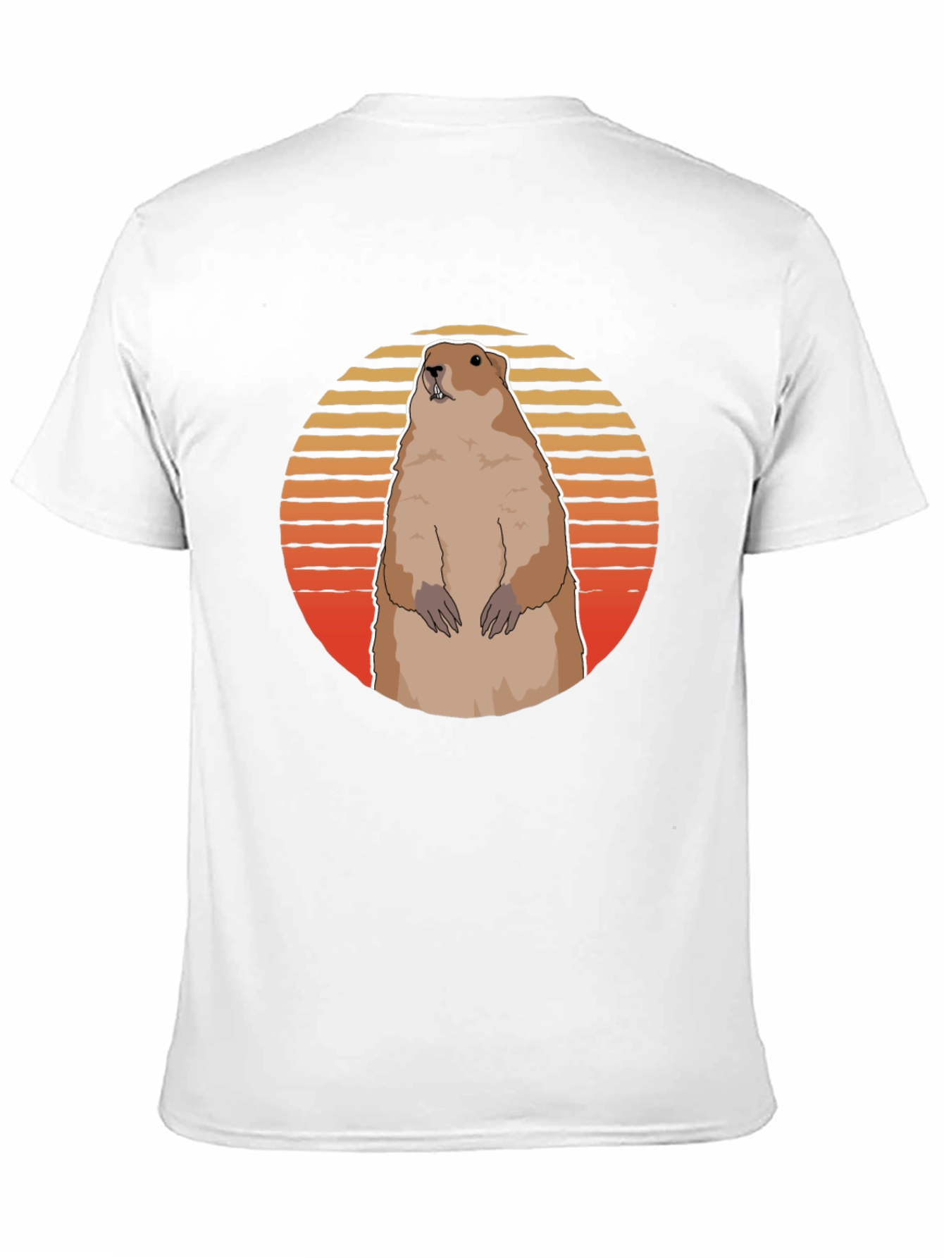 Groundhog Sunset Graphic Tee - Black Cotton Comfort