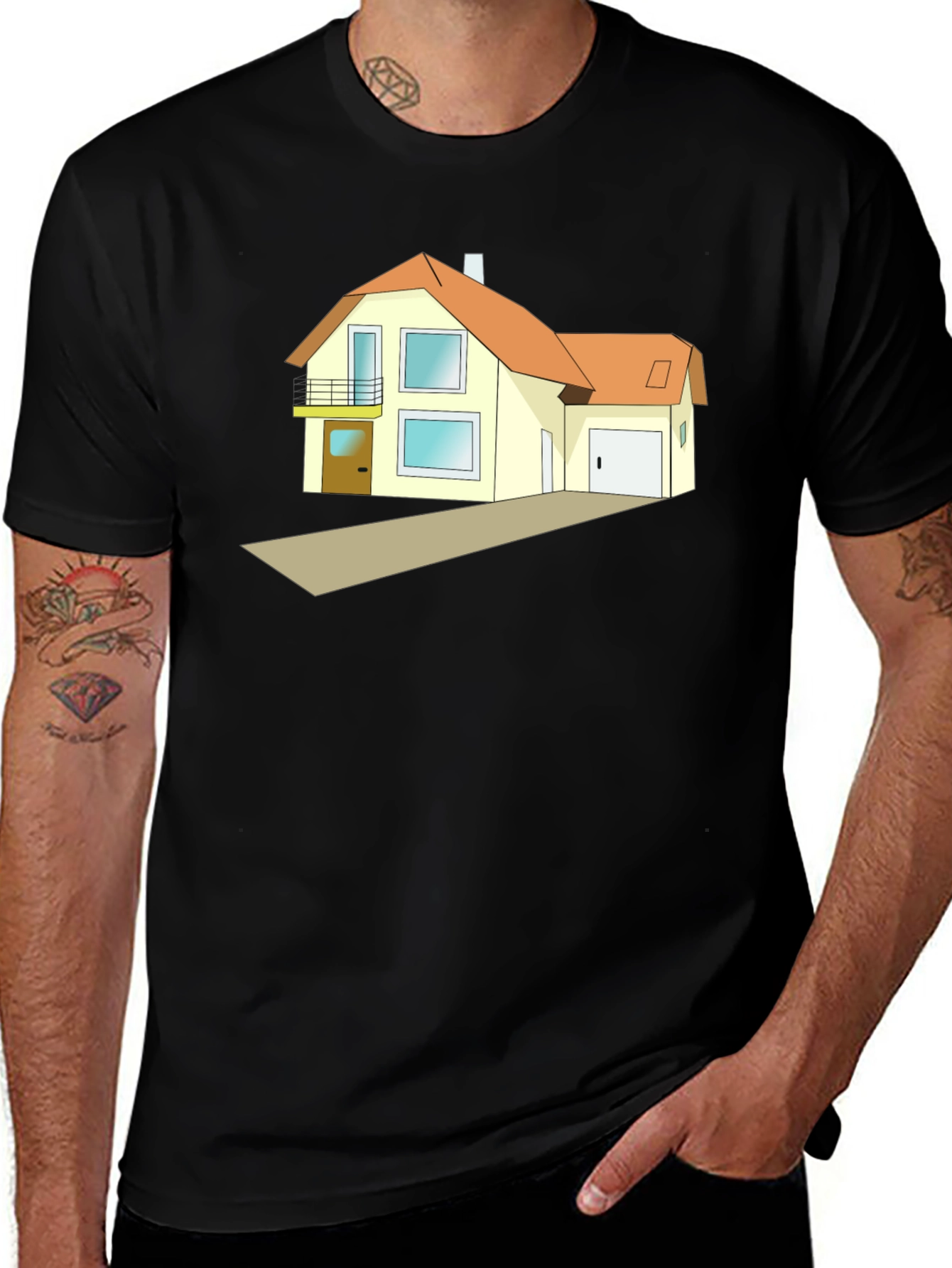 House Graphic Tee - Modern Homeowner Style