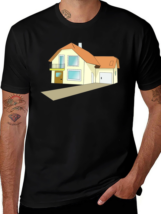 House Graphic Tee - Modern Homeowner Style