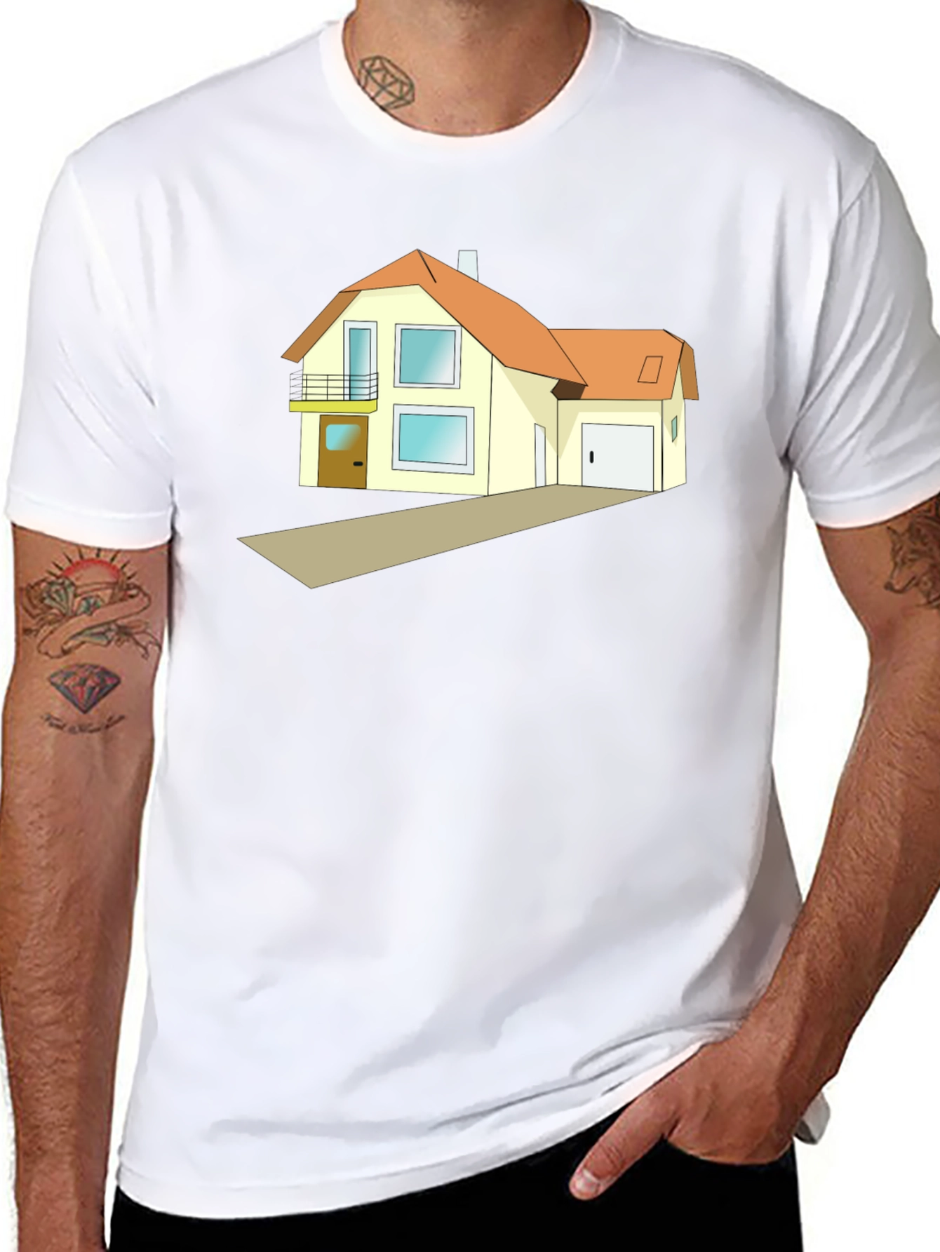 House Graphic Tee - Modern Homeowner Style