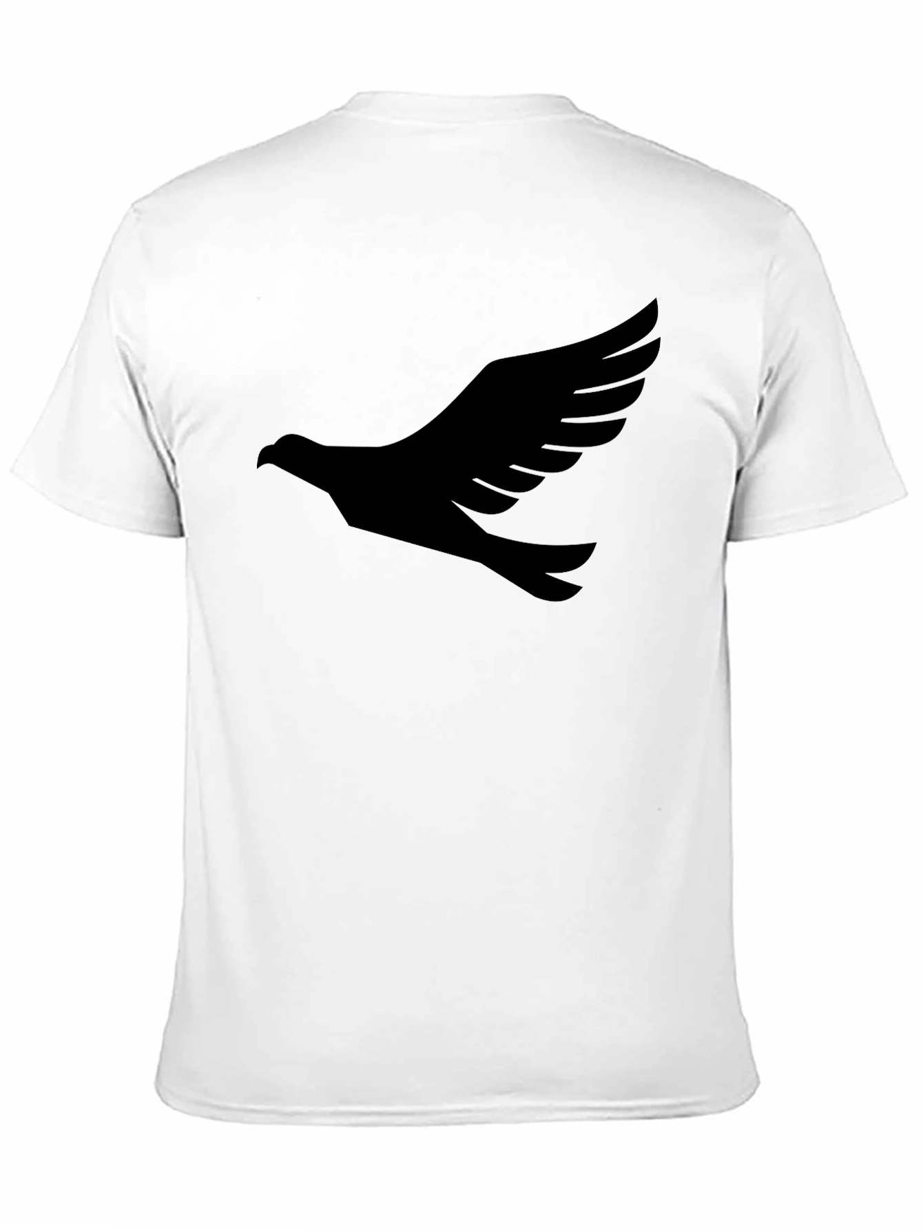 Black T-Shirt with Dove Graphic Print