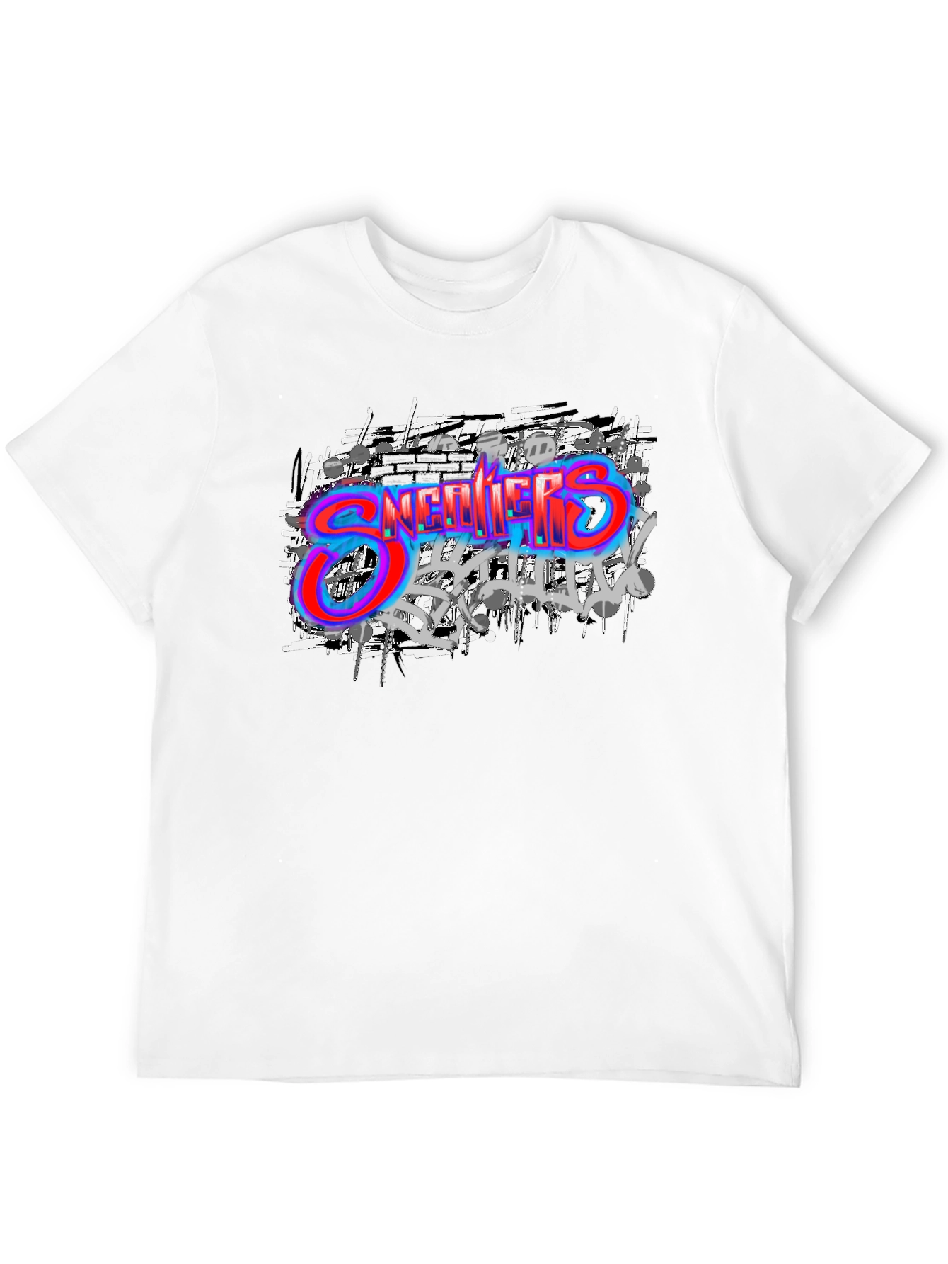 Sneakers Graffiti Art T-Shirt - Black