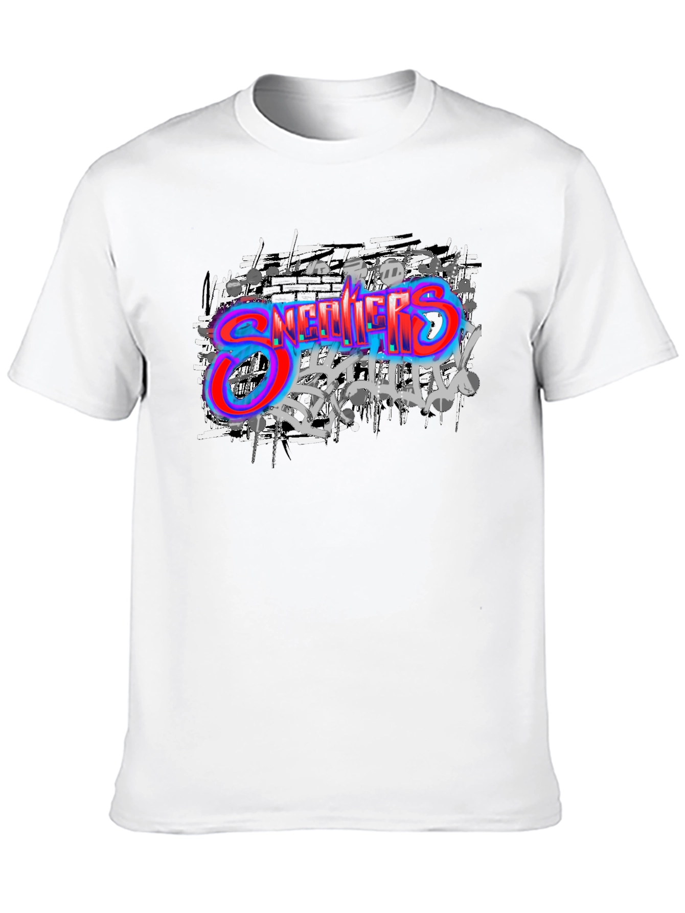 Sneakers Graffiti Art T-Shirt - Black