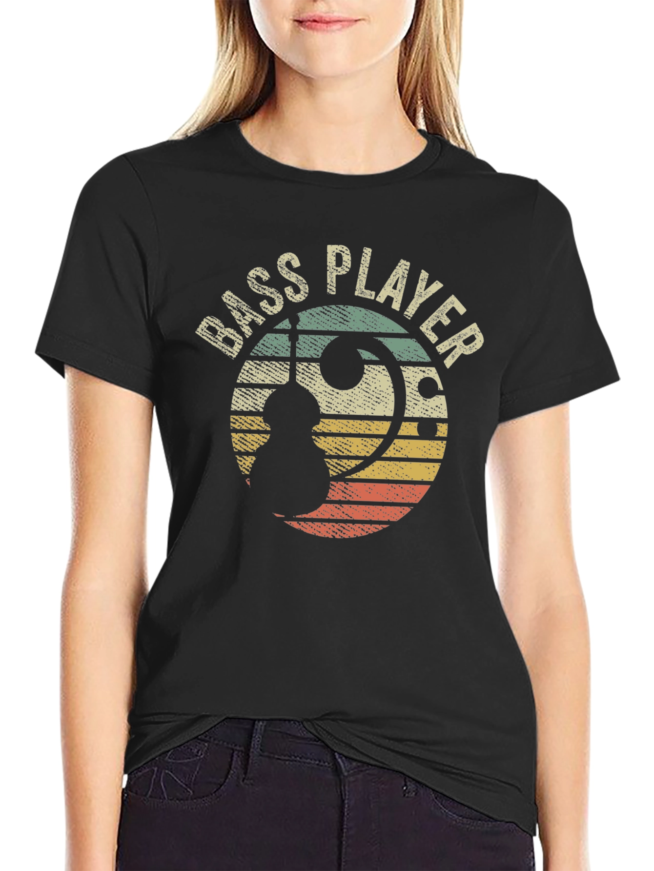 Bass Player Retro Graphic T-Shirt - Music Lover Tee