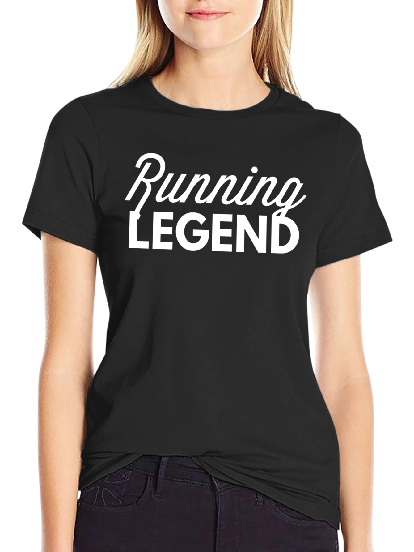 Running Legend T-Shirt - Black Crew Neck