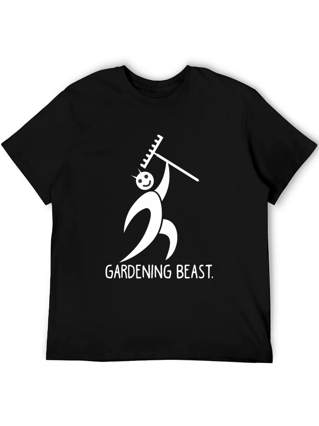 Gardening Beast Graphic Tee - Black Cotton T-Shirt
