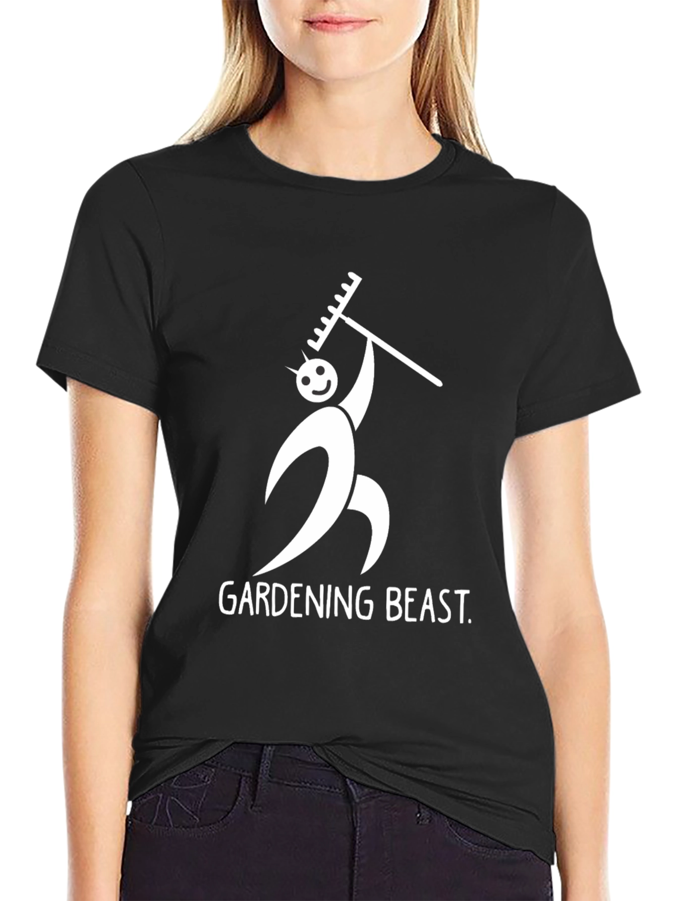 Gardening Beast Graphic Tee - Black Cotton T-Shirt