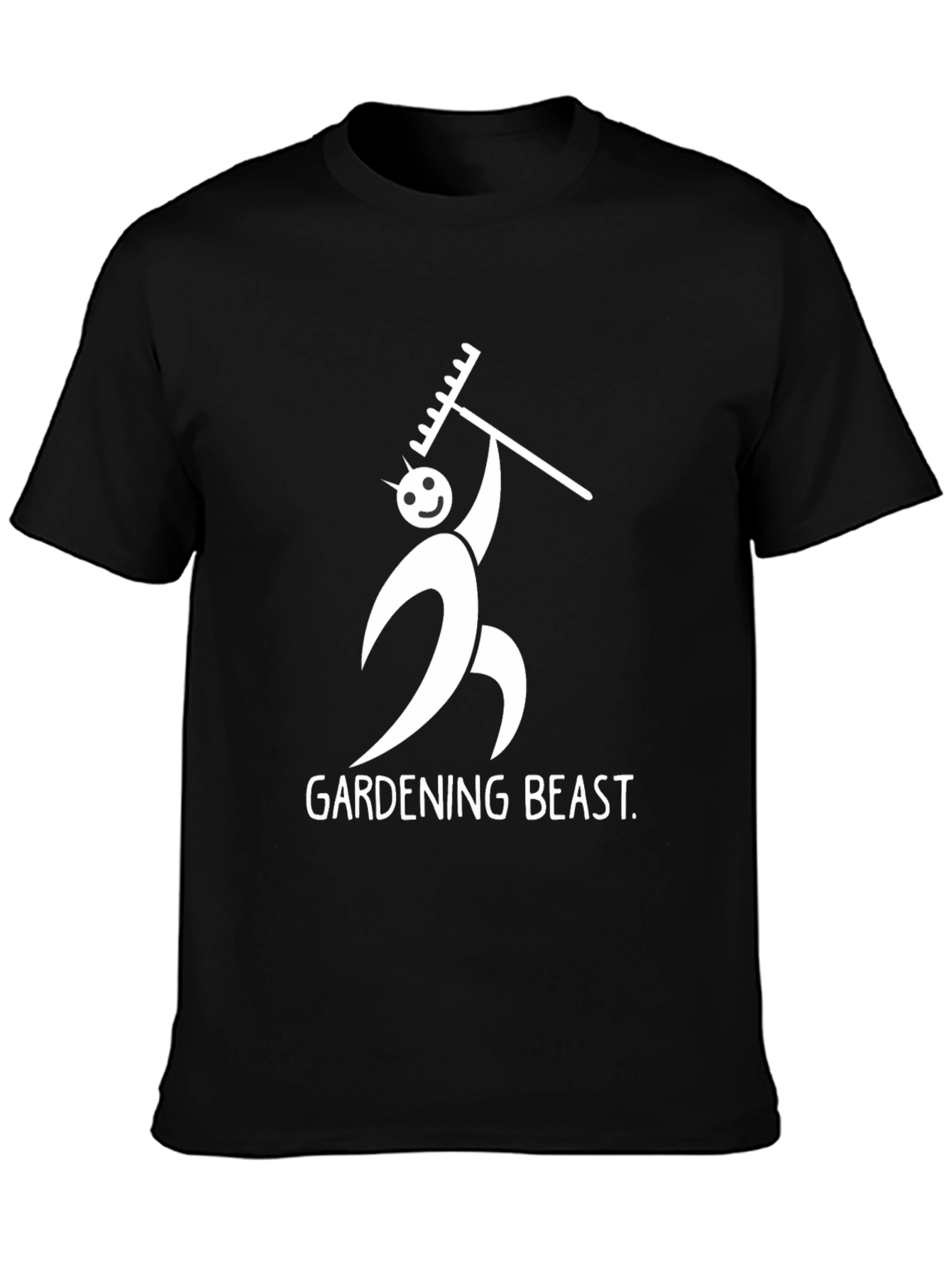 Gardening Beast Graphic Tee - Black Cotton T-Shirt