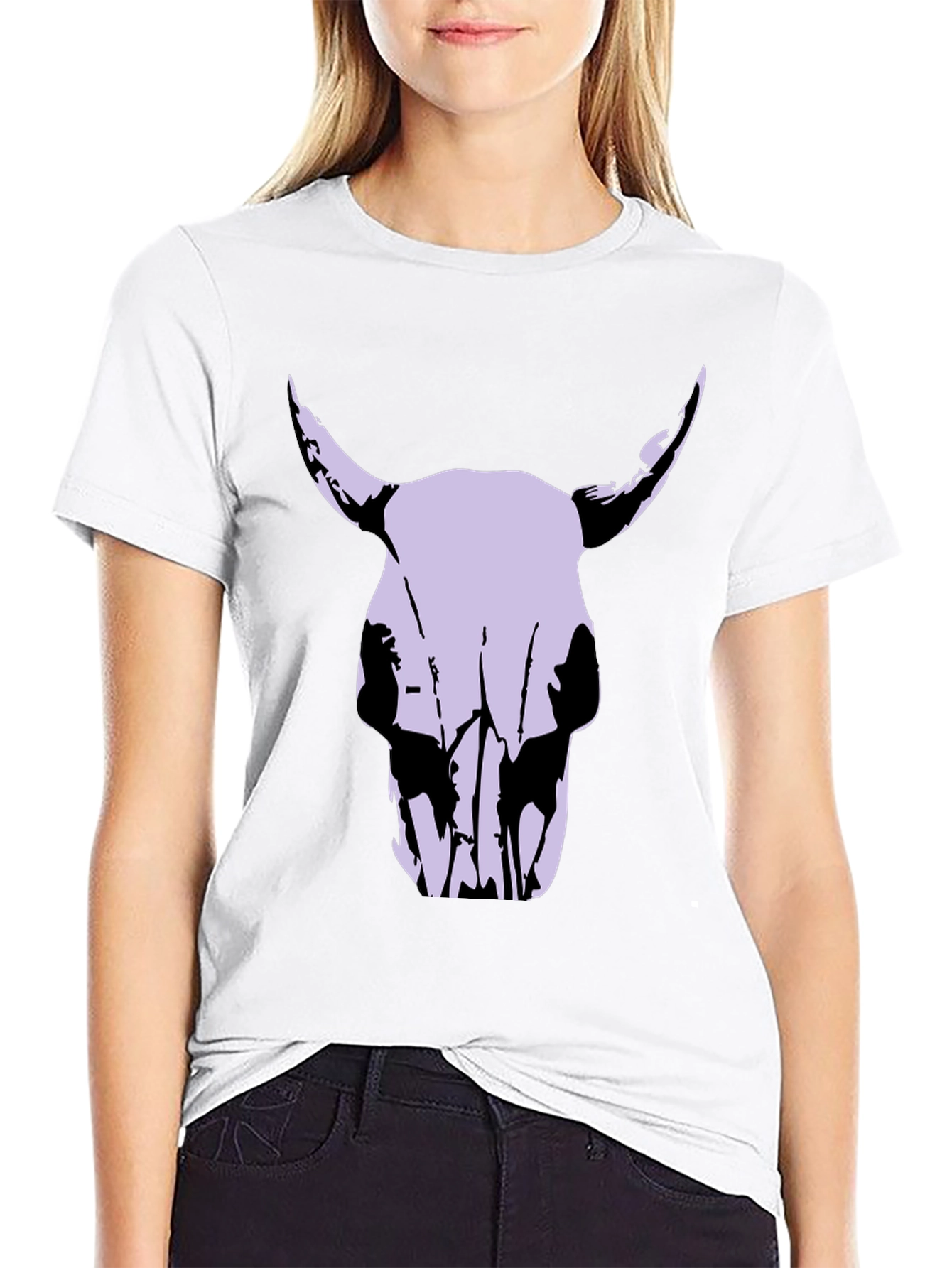 Bull Skull Graphic Tee - Mens Black T-Shirt