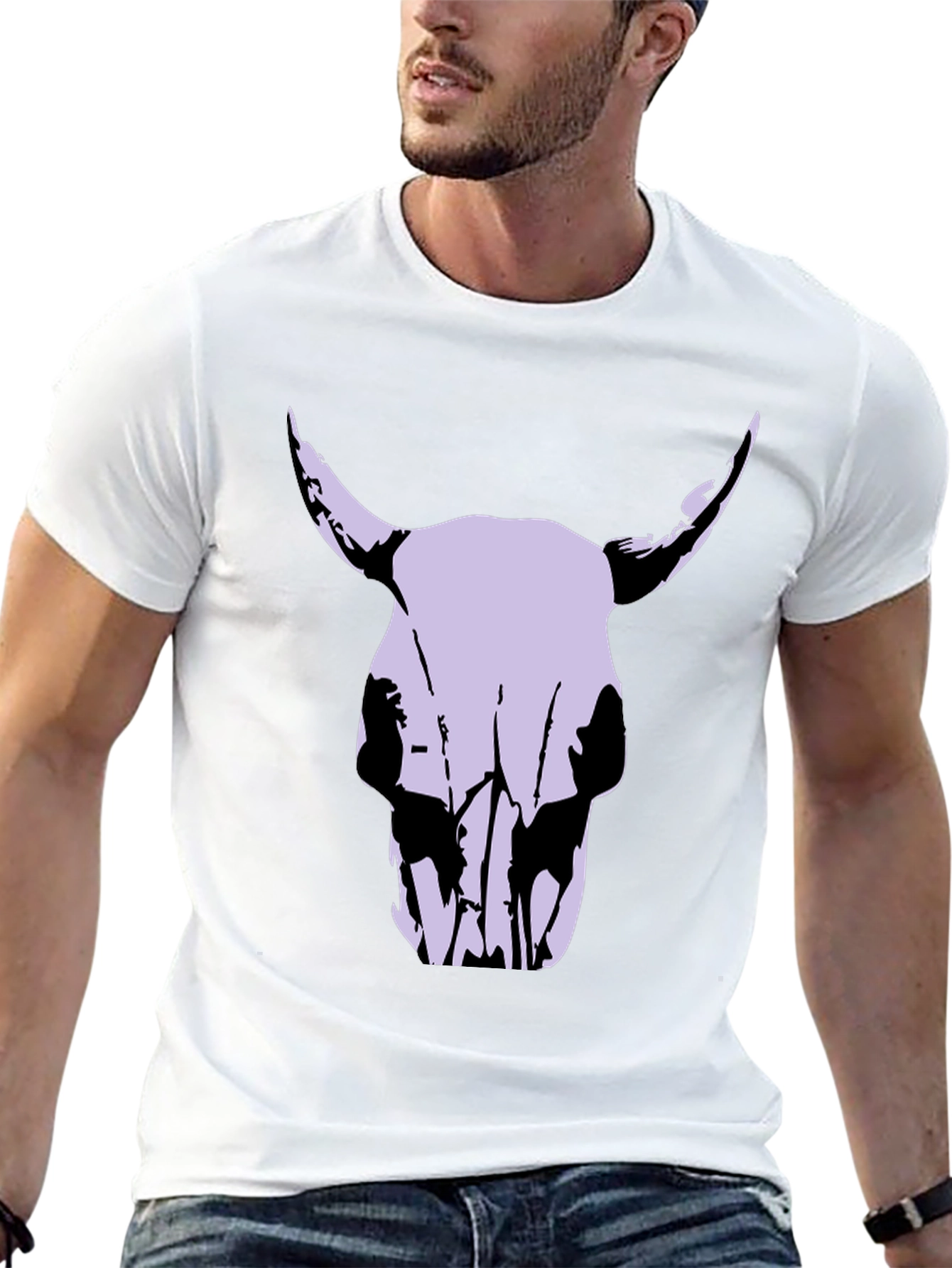 Bull Skull Graphic Tee - Mens Black T-Shirt